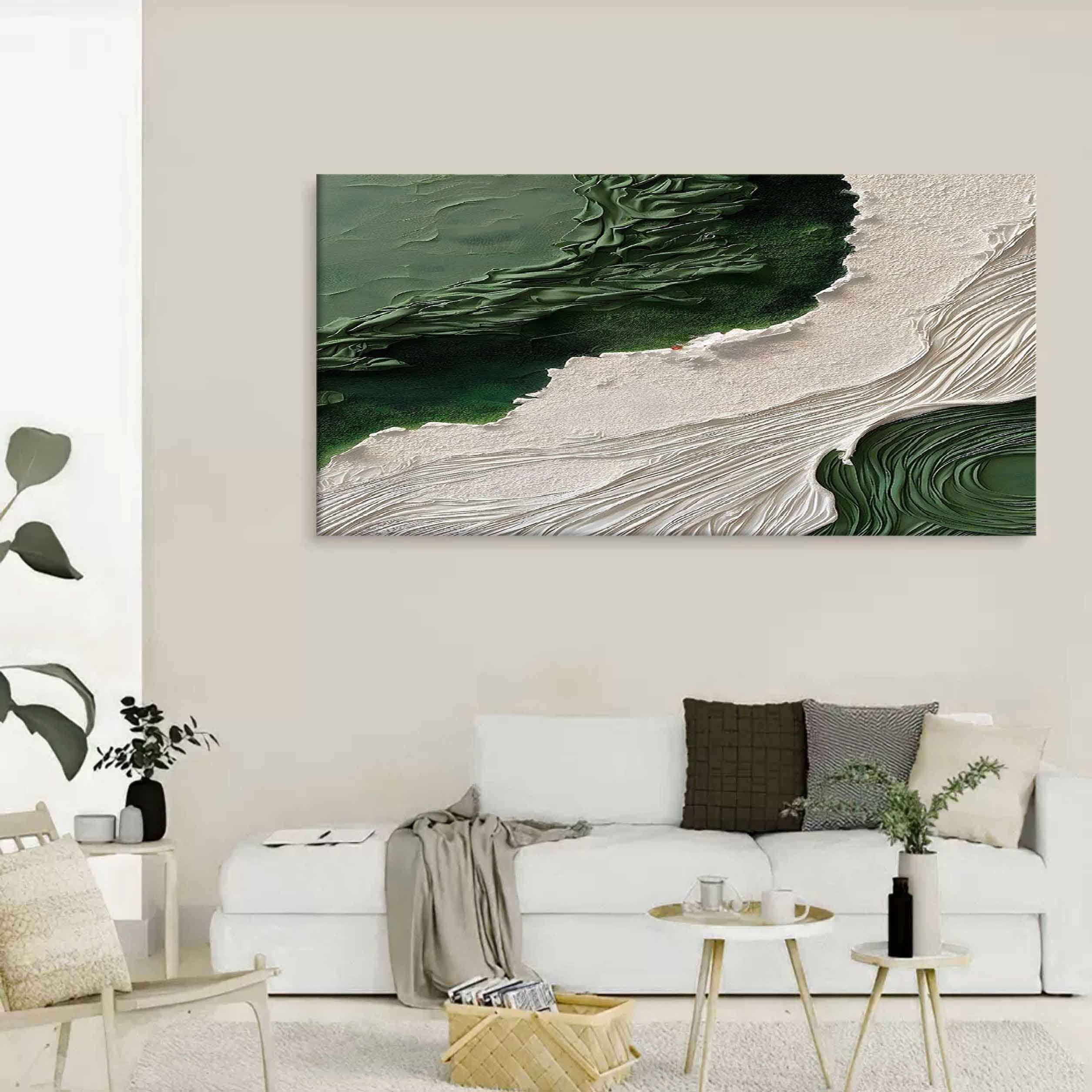 Emerald Shoreline Canvas Art