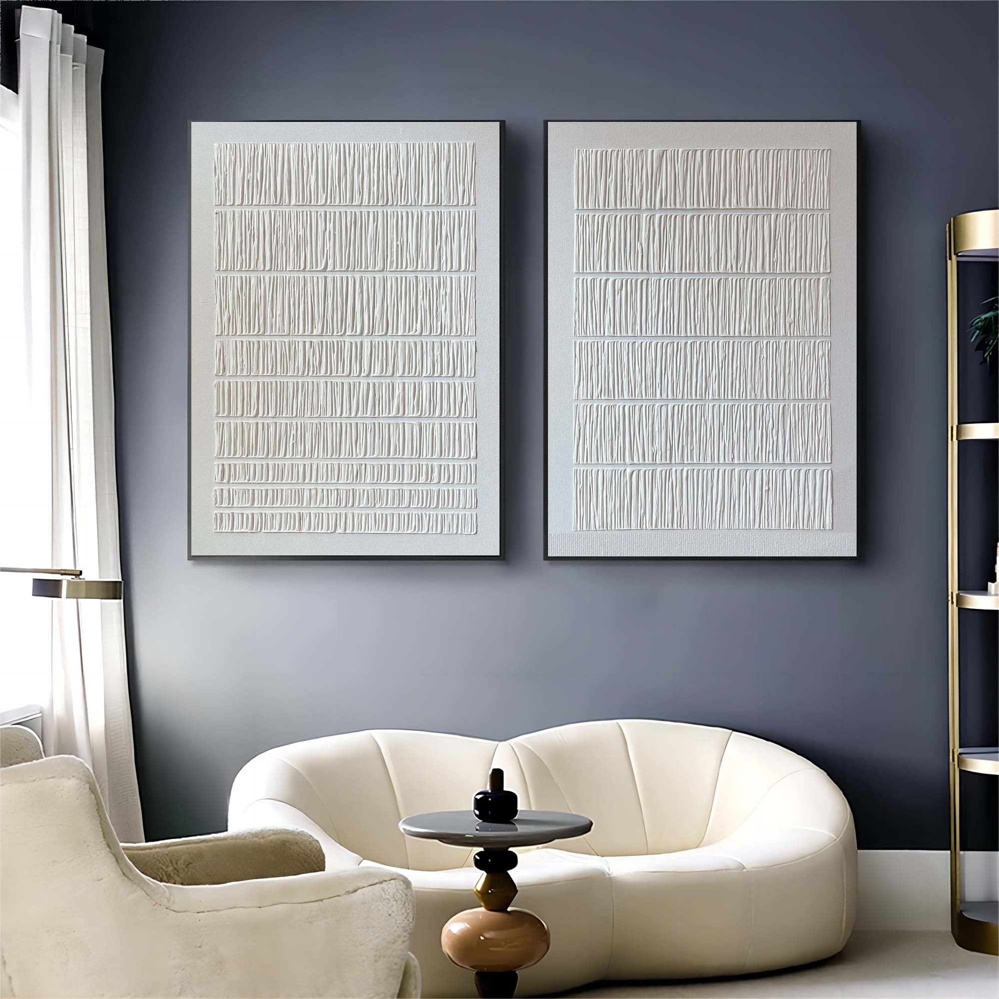 Linear Harmony Diptych Art Set Of 2