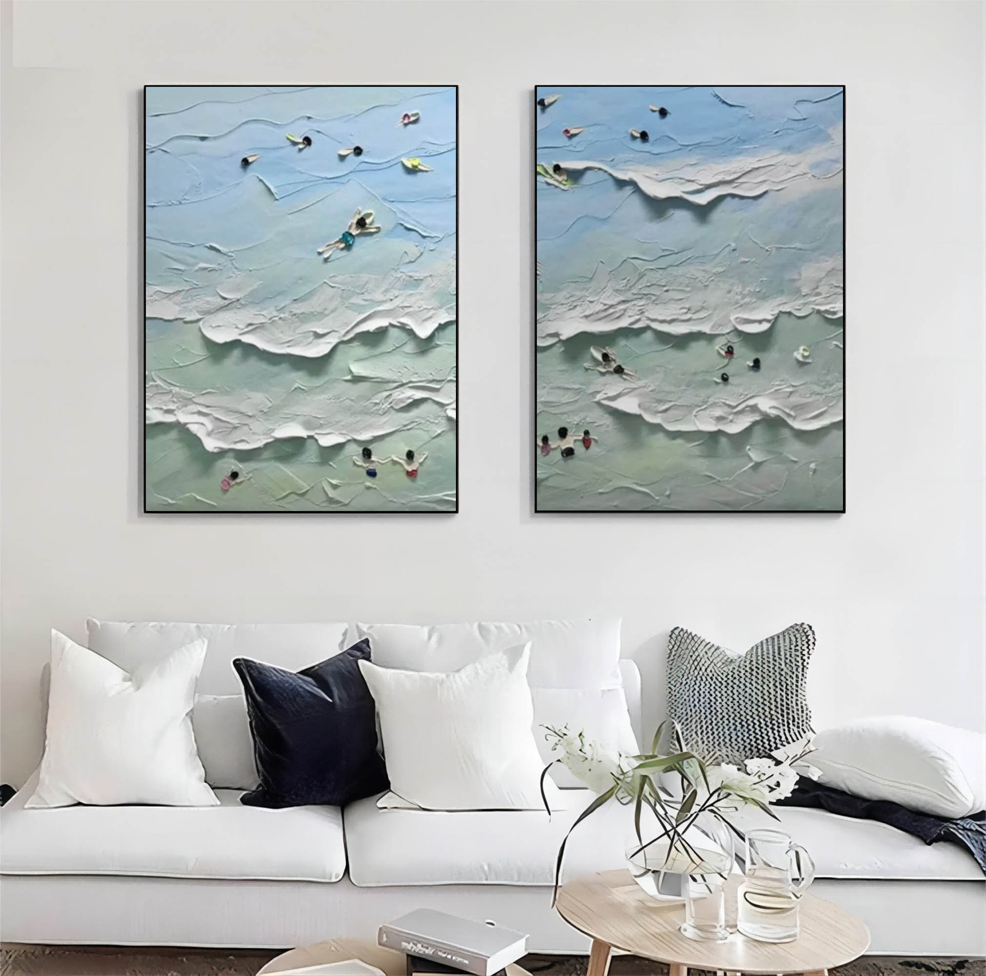 Ocean Serenity Diptych Art Set Of 2