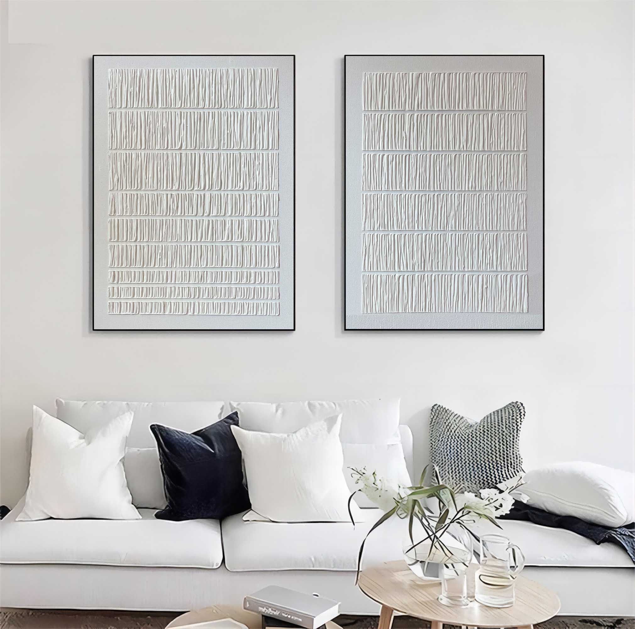 Linear Harmony Diptych Art Set Of 2