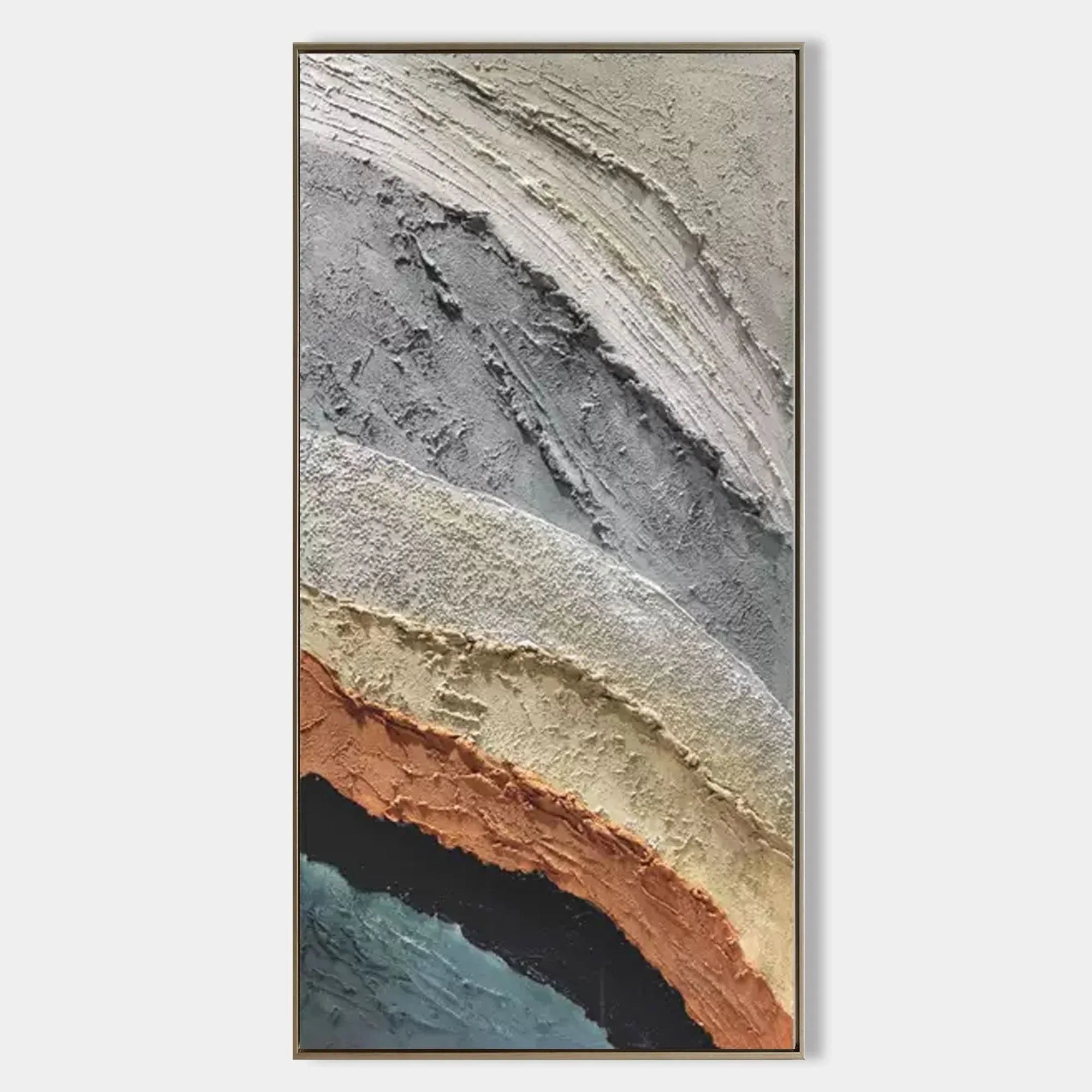 Layered Earth Textured Art-Modern Minimalist Layered Texture Abstract Wall Art - artextured