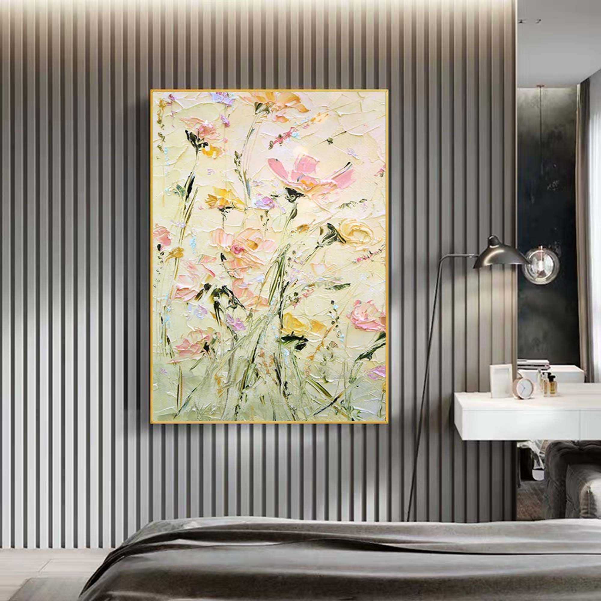 Spring Blossom - Textured Floral Canvas Art