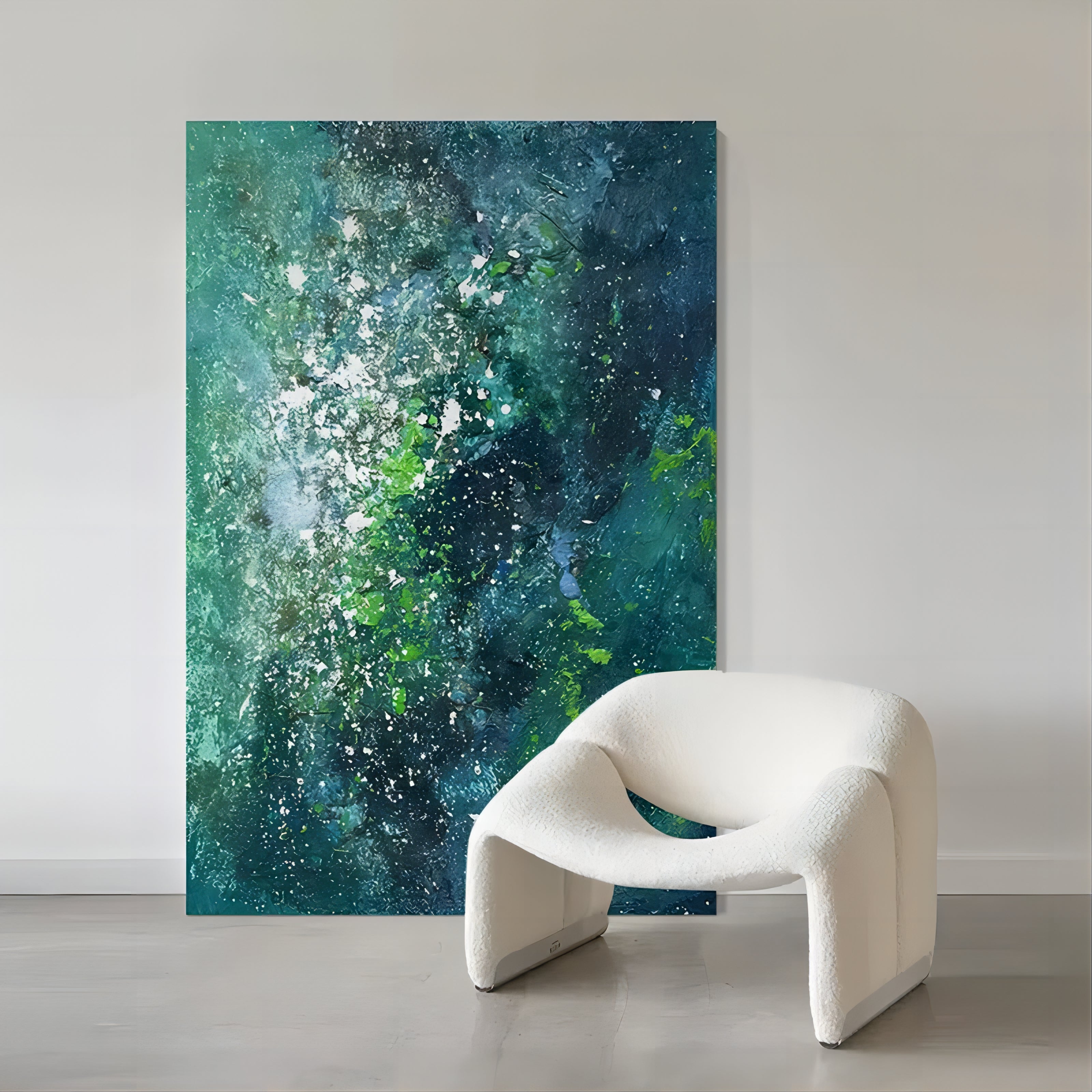 Emerald Cosmos: Abstract Art