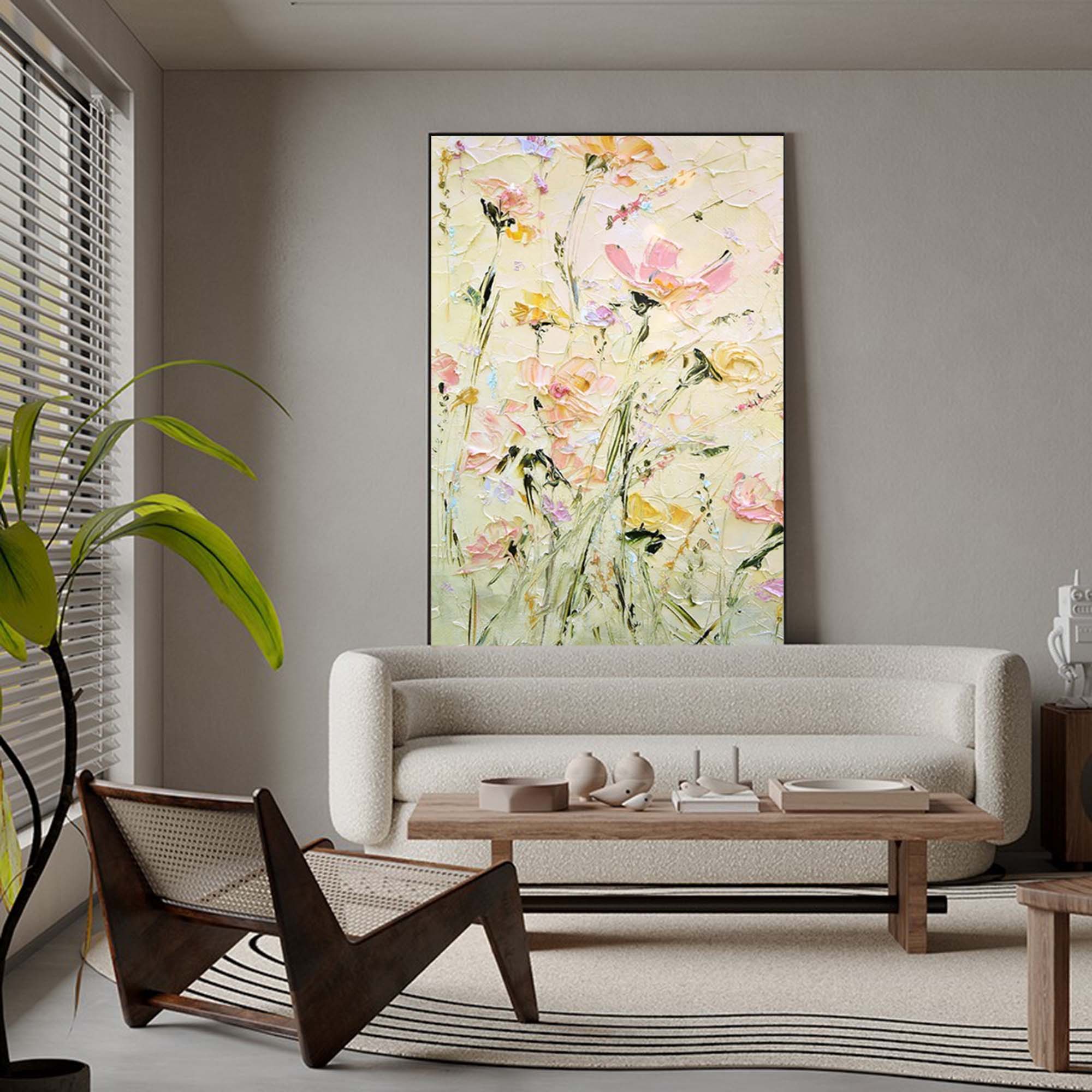 Spring Blossom - Textured Floral Canvas Art