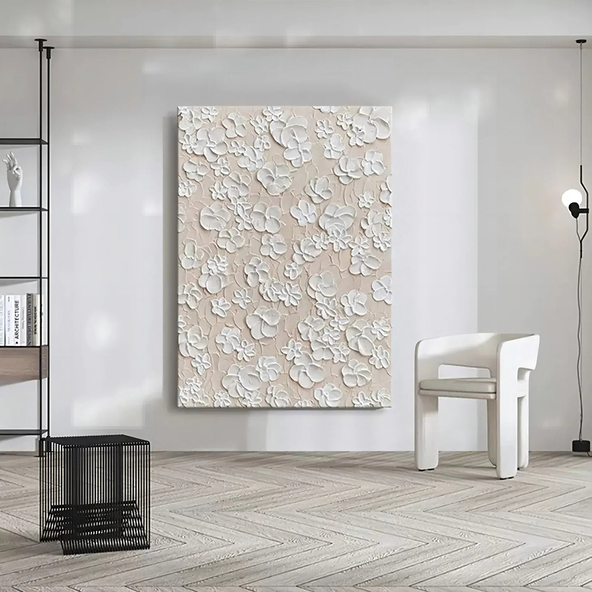 Blossom Texture Harmony-Interior Decoration Three-Dimensional Floral Texture Wall Art - artextured