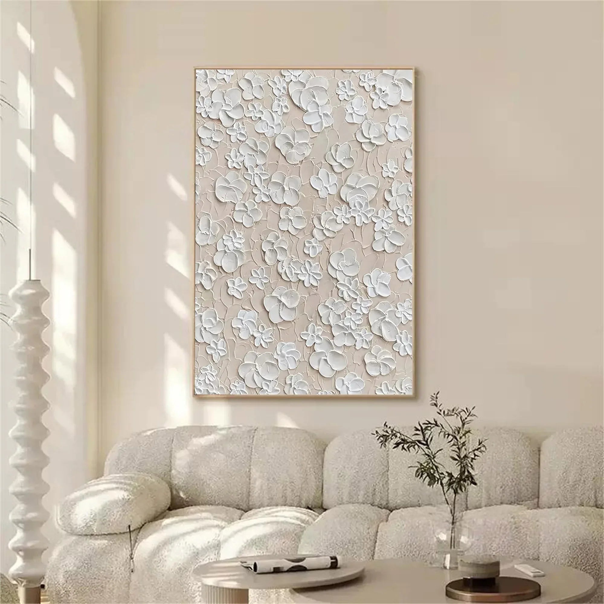 Blossom Texture Harmony-Interior Decoration Three-Dimensional Floral Texture Wall Art - artextured