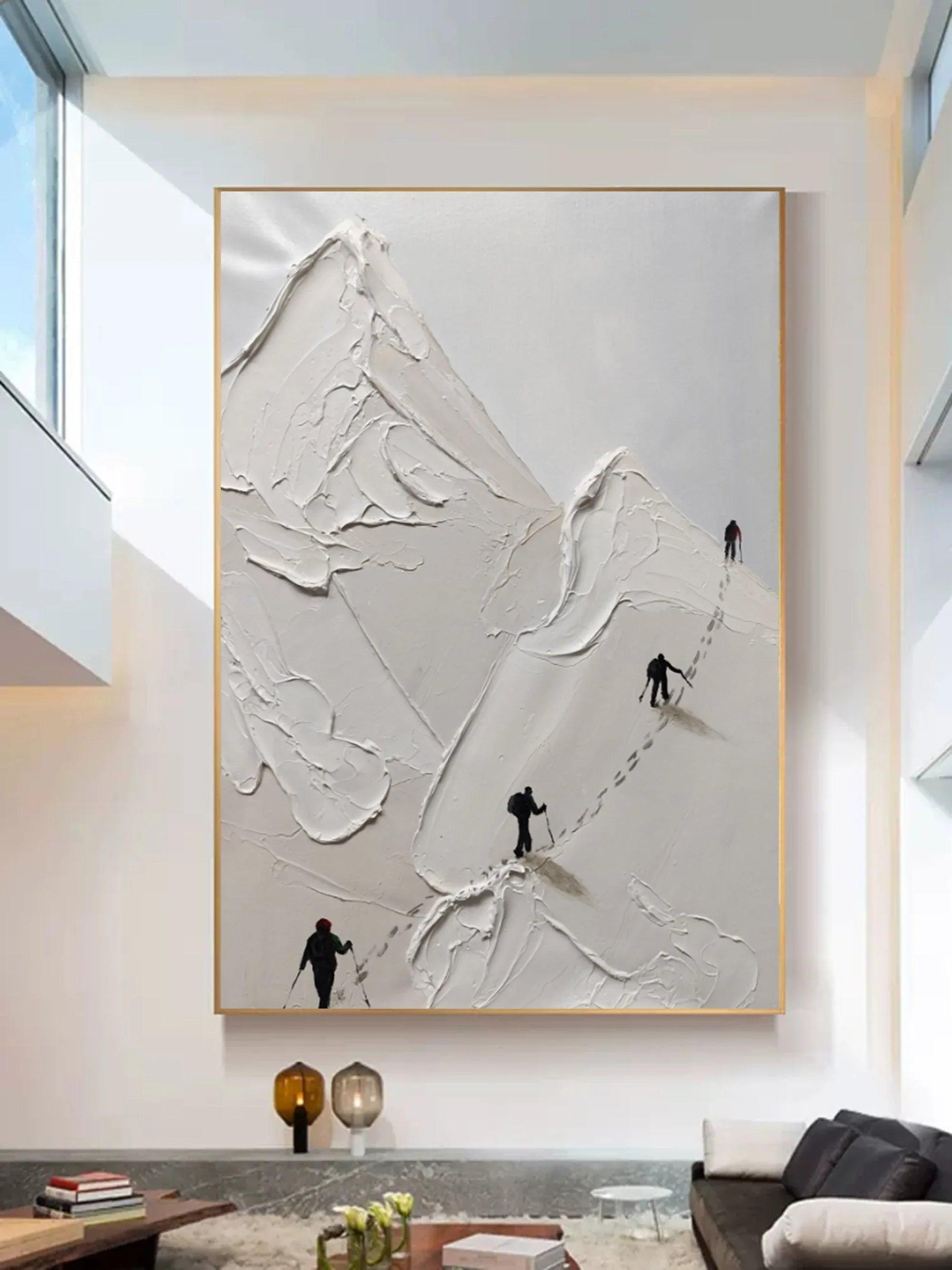 Path to the Summit-Vertical 3D Climbing Abstract Wall Art - artextured