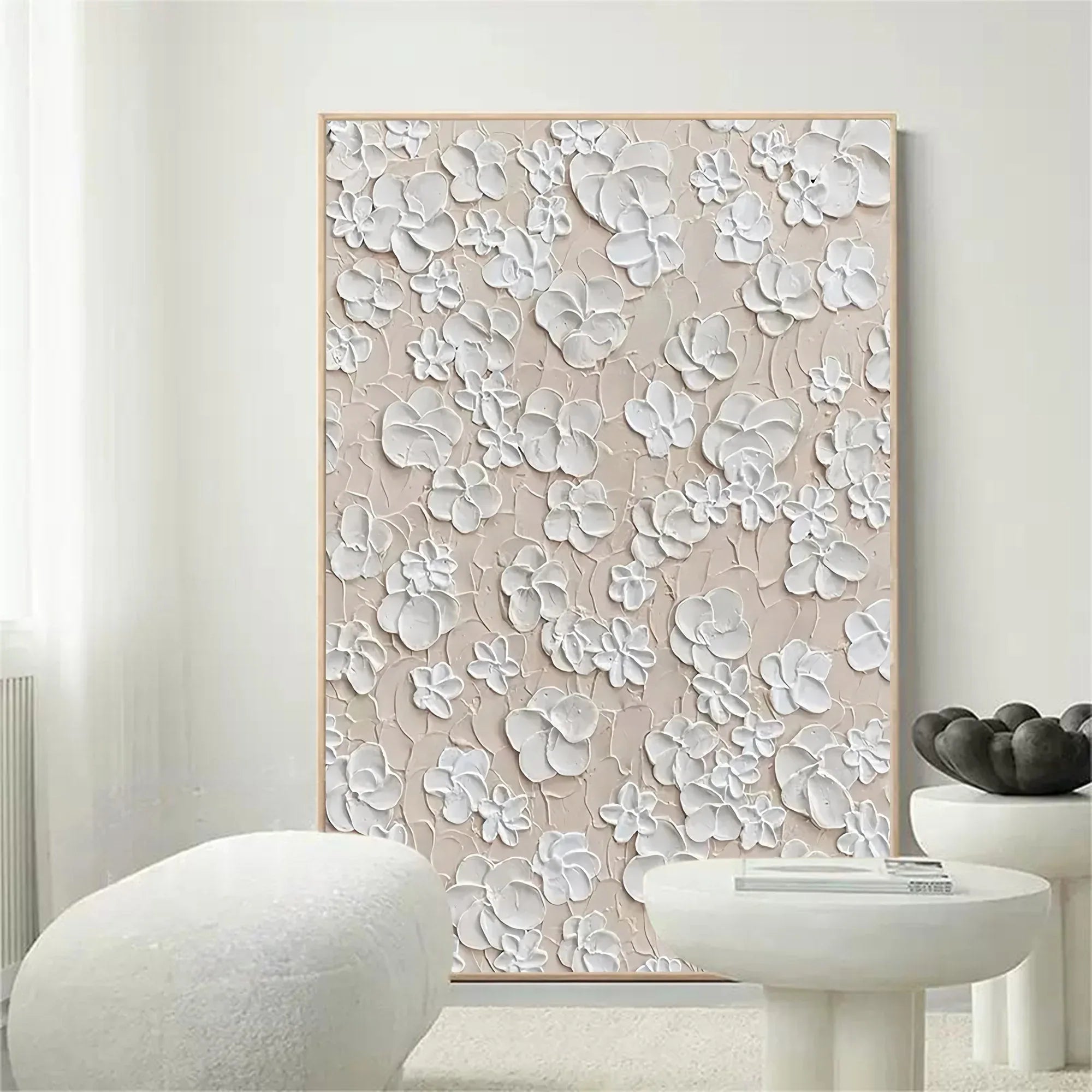 Blossom Texture Harmony-Interior Decoration Three-Dimensional Floral Texture Wall Art - artextured