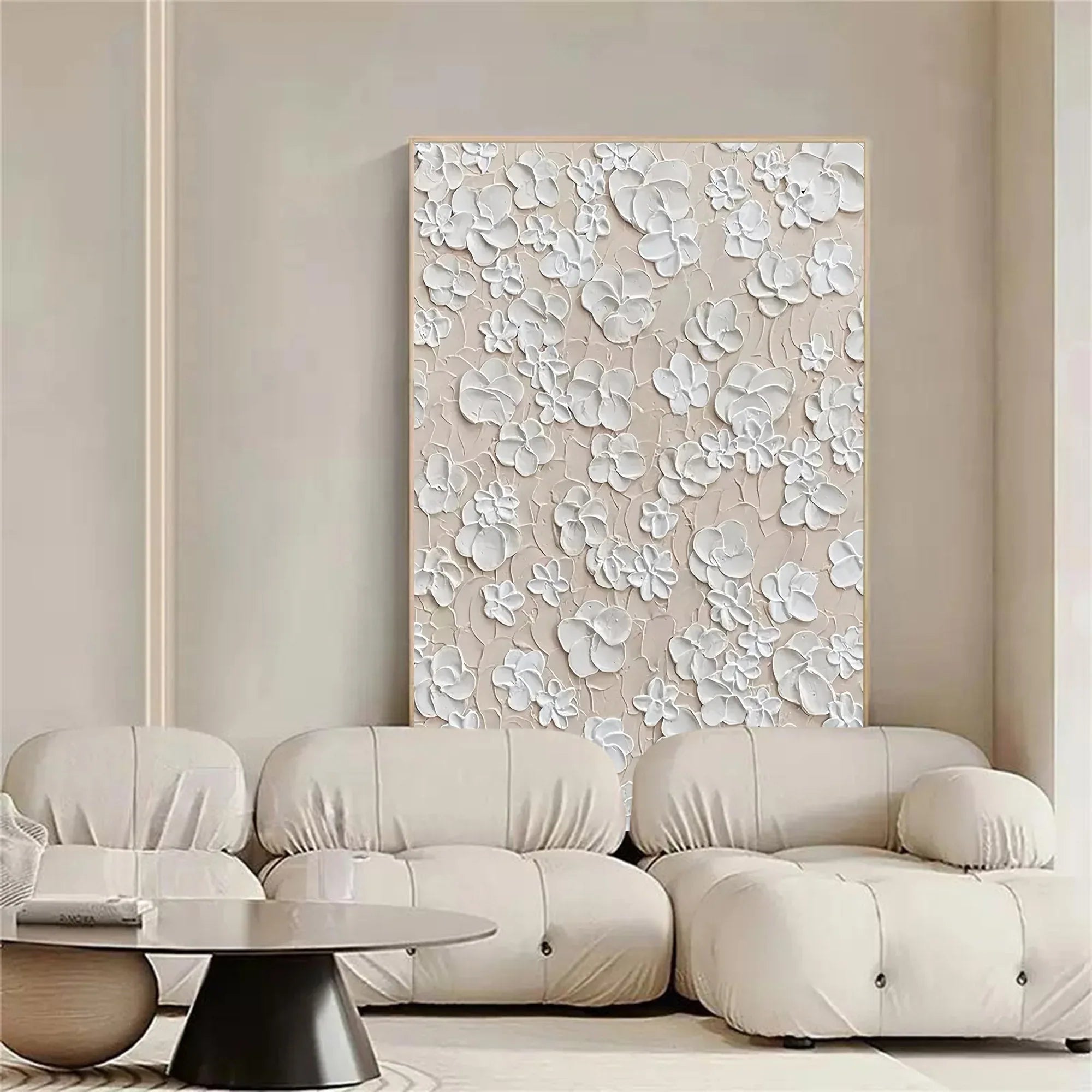 Blossom Texture Harmony-Interior Decoration Three-Dimensional Floral Texture Wall Art - artextured
