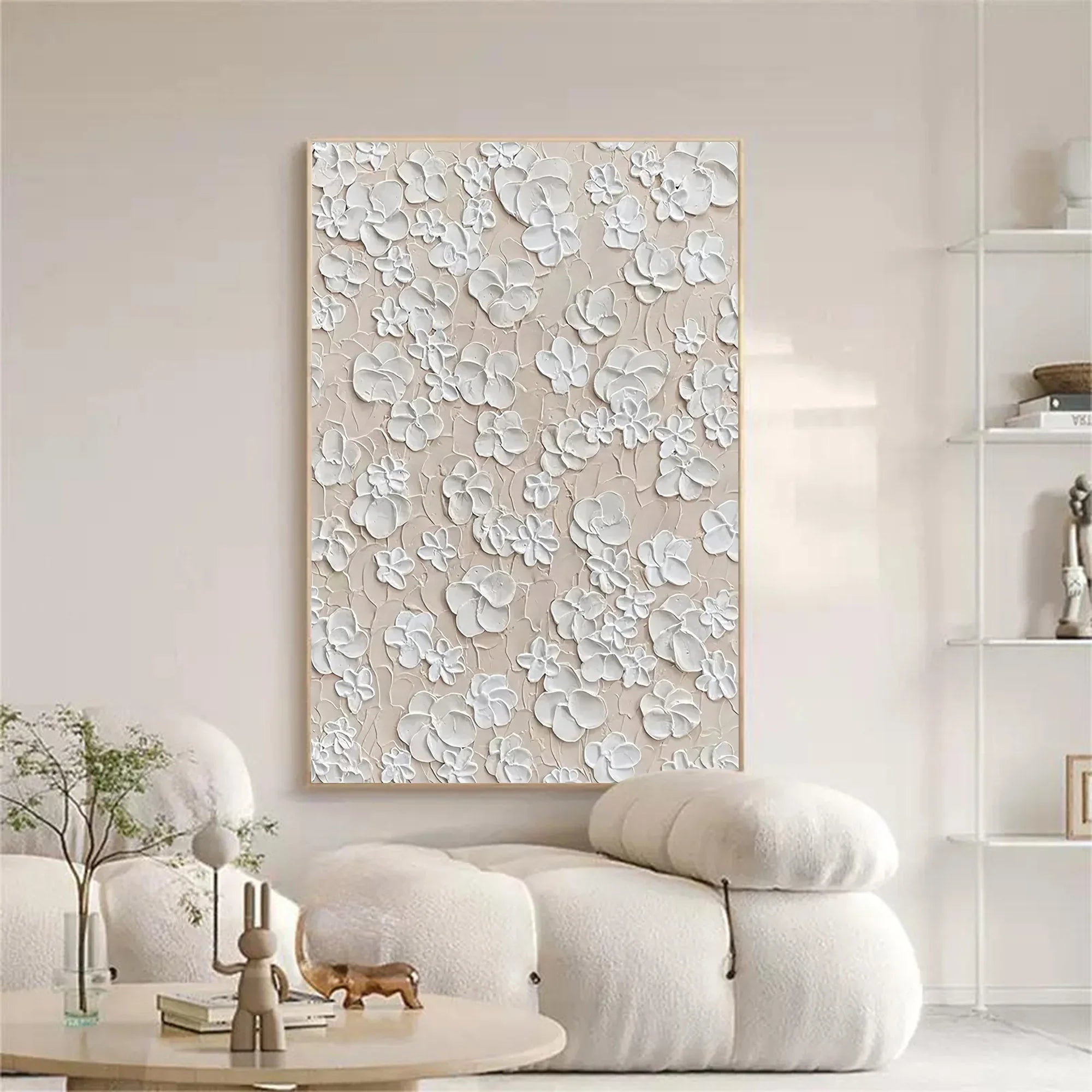 Blossom Texture Harmony-Interior Decoration Three-Dimensional Floral Texture Wall Art - artextured