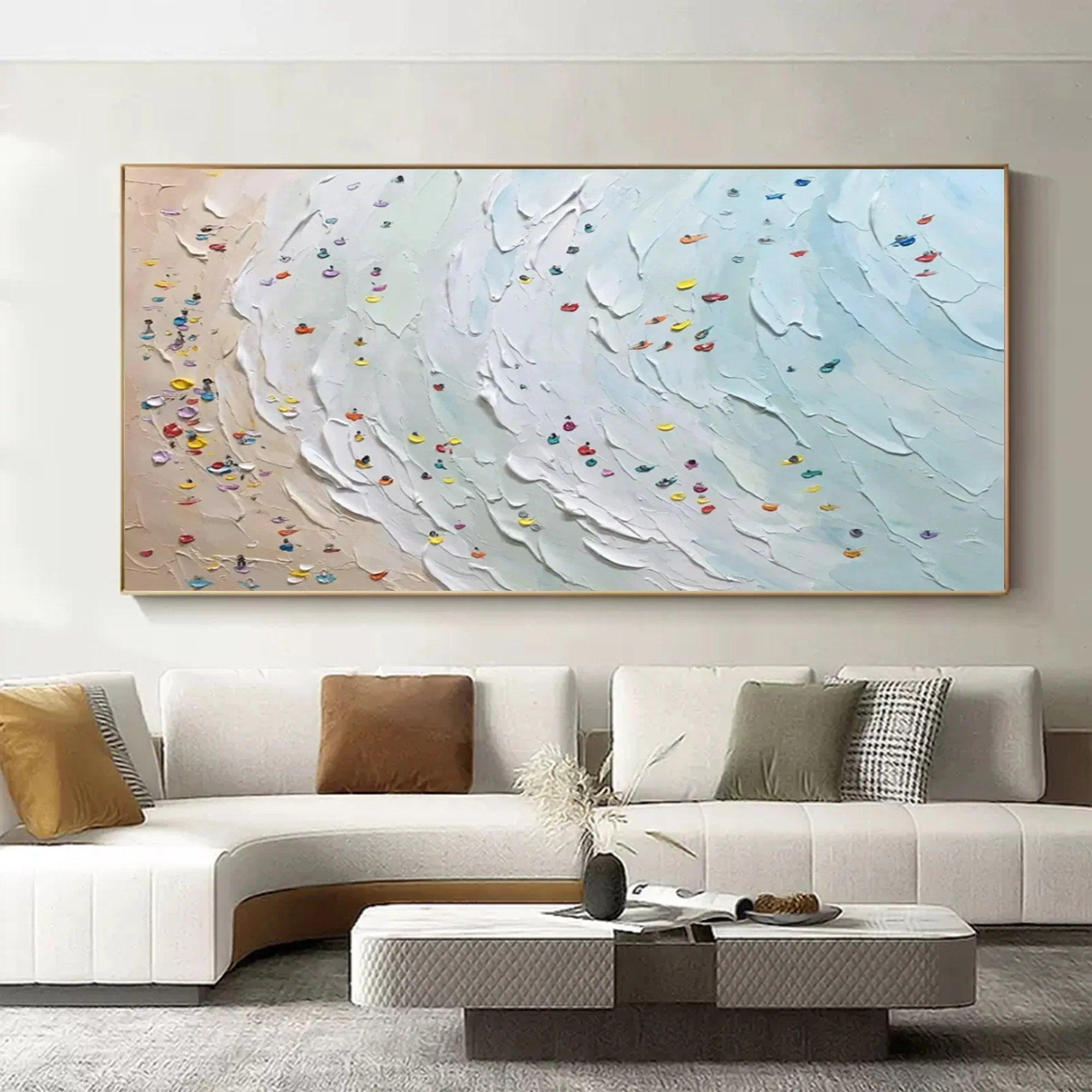 Ocean Breeze-Modern Interior Design Beach Texture Abstract Wall Art - artextured
