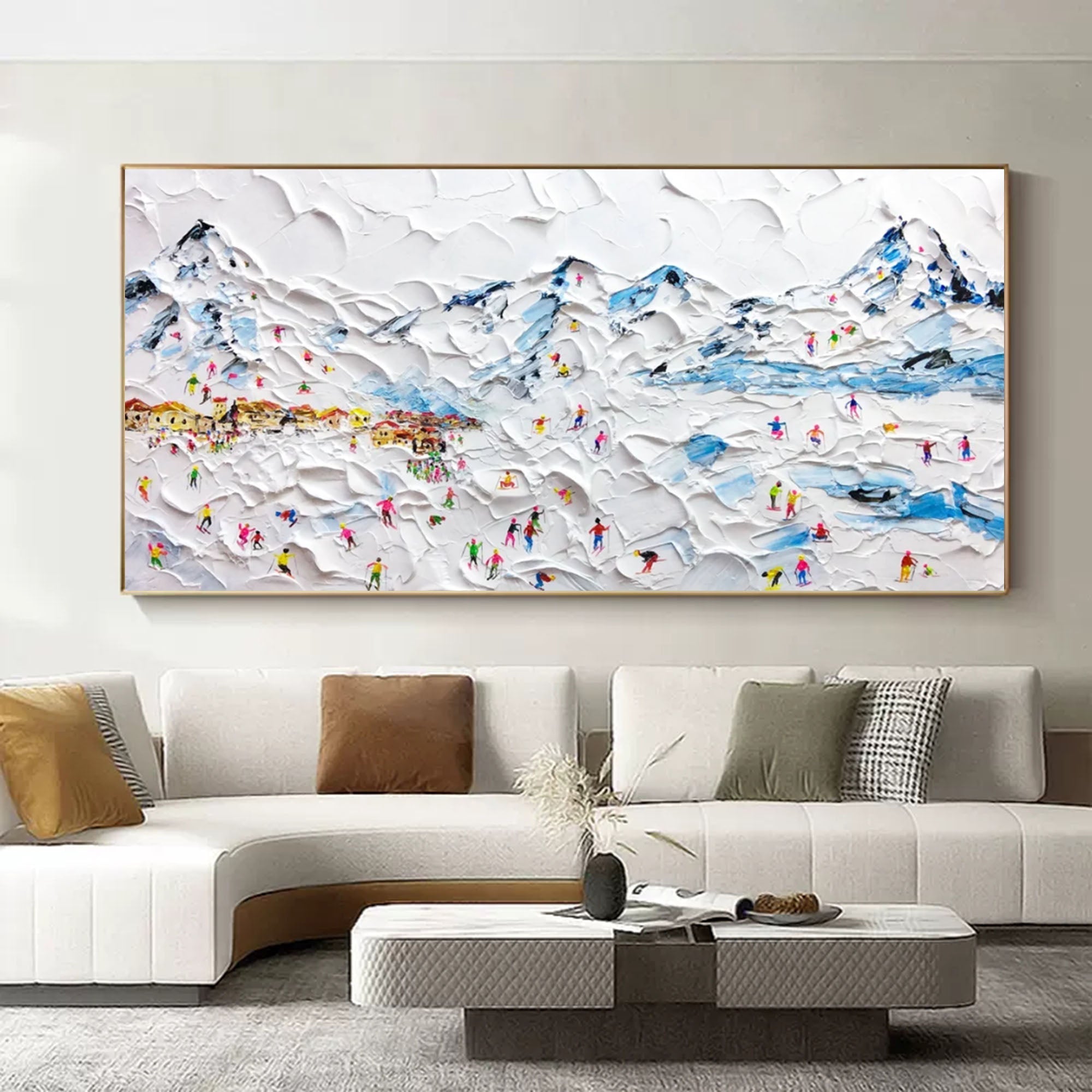 Alpine Village: Textured Ski Resort Scene