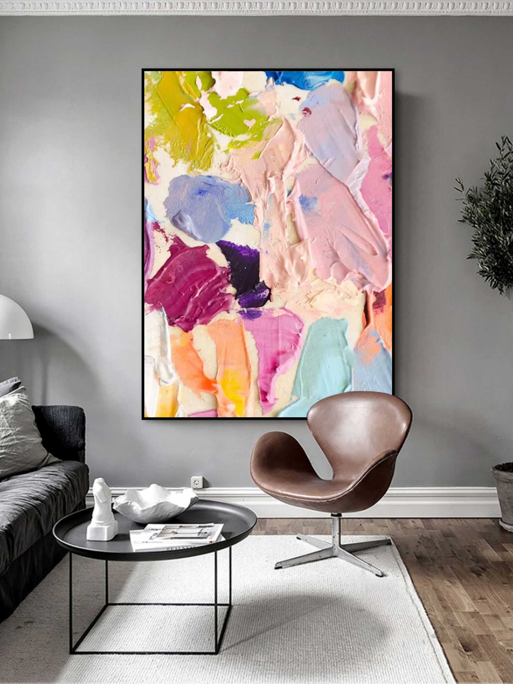 Pastel Dreamscape - Abstract Textured Canvas Art
