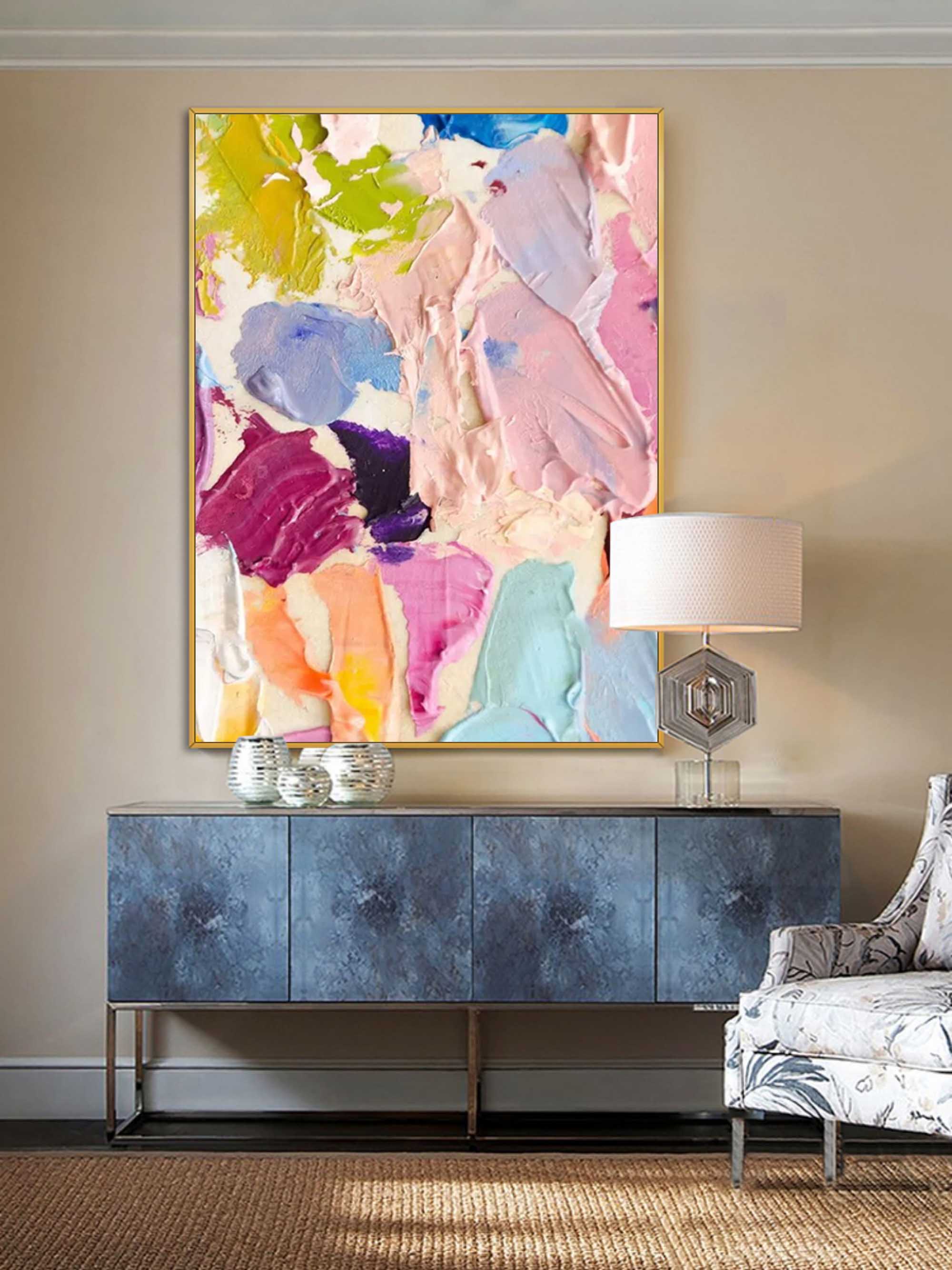 Pastel Dreamscape - Abstract Textured Canvas Art