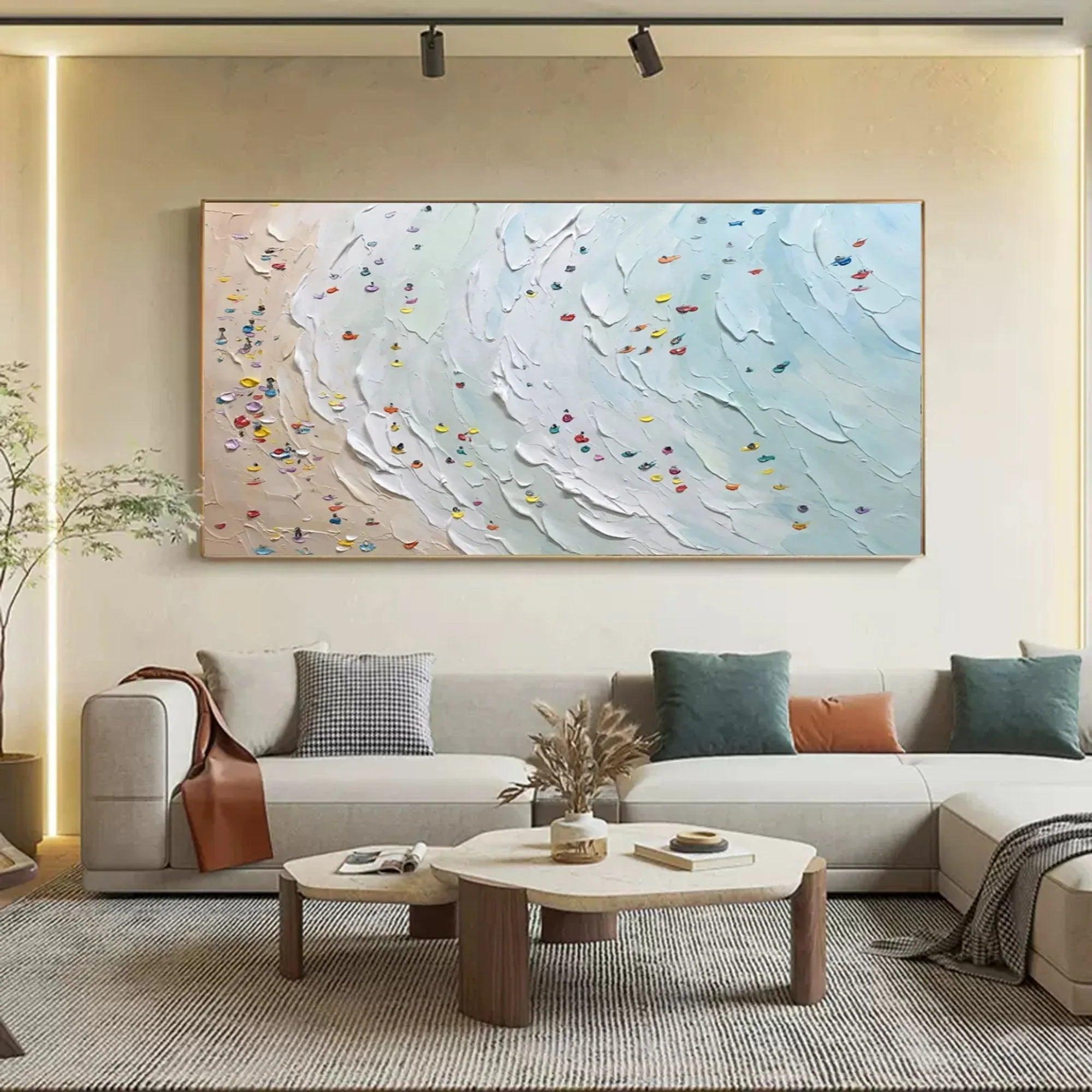 Ocean Breeze-Modern Interior Design Beach Texture Abstract Wall Art - artextured