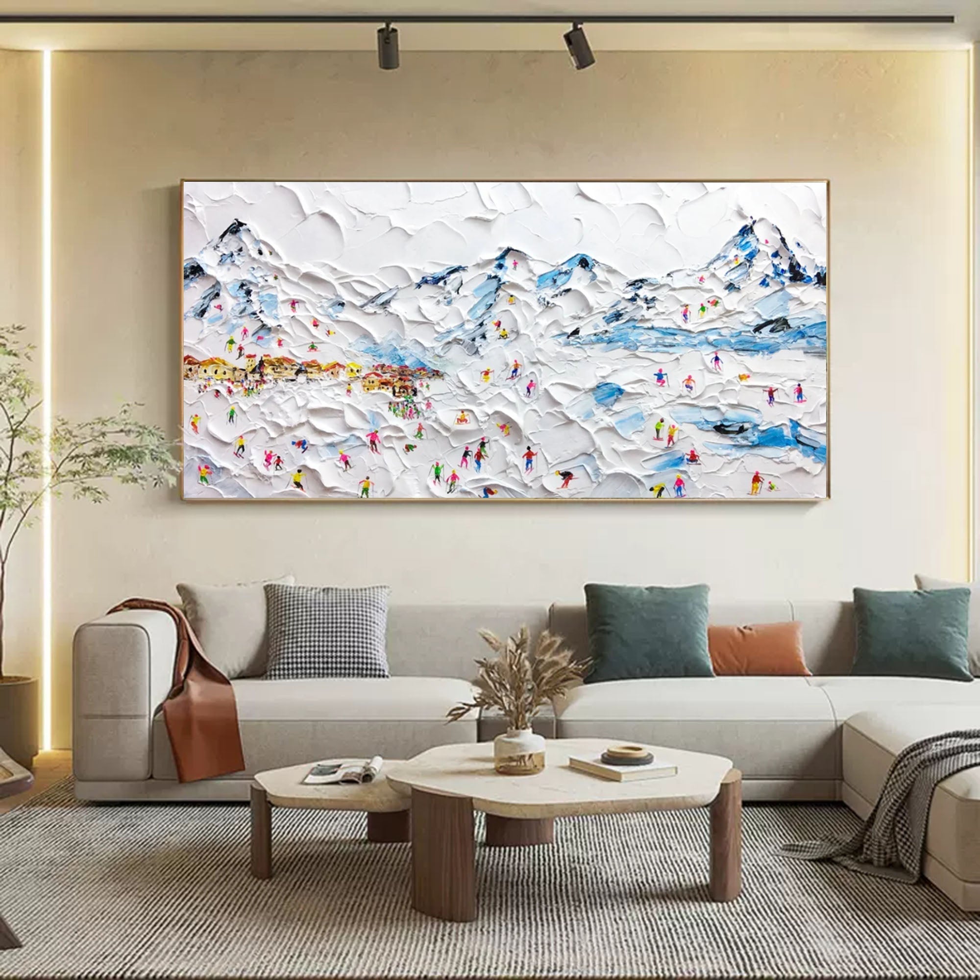 Alpine Village: Textured Ski Resort Scene