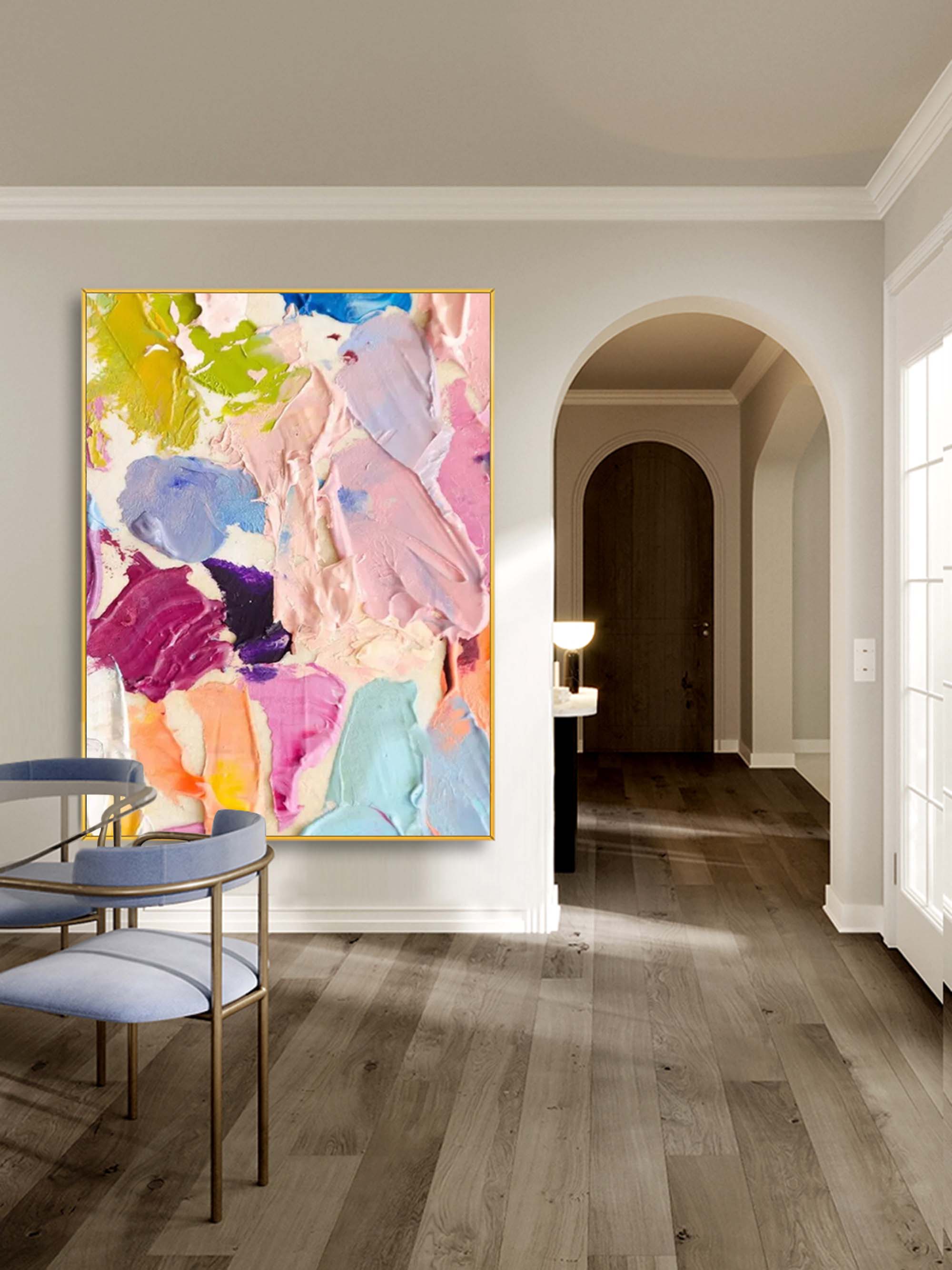 Pastel Dreamscape - Abstract Textured Canvas Art