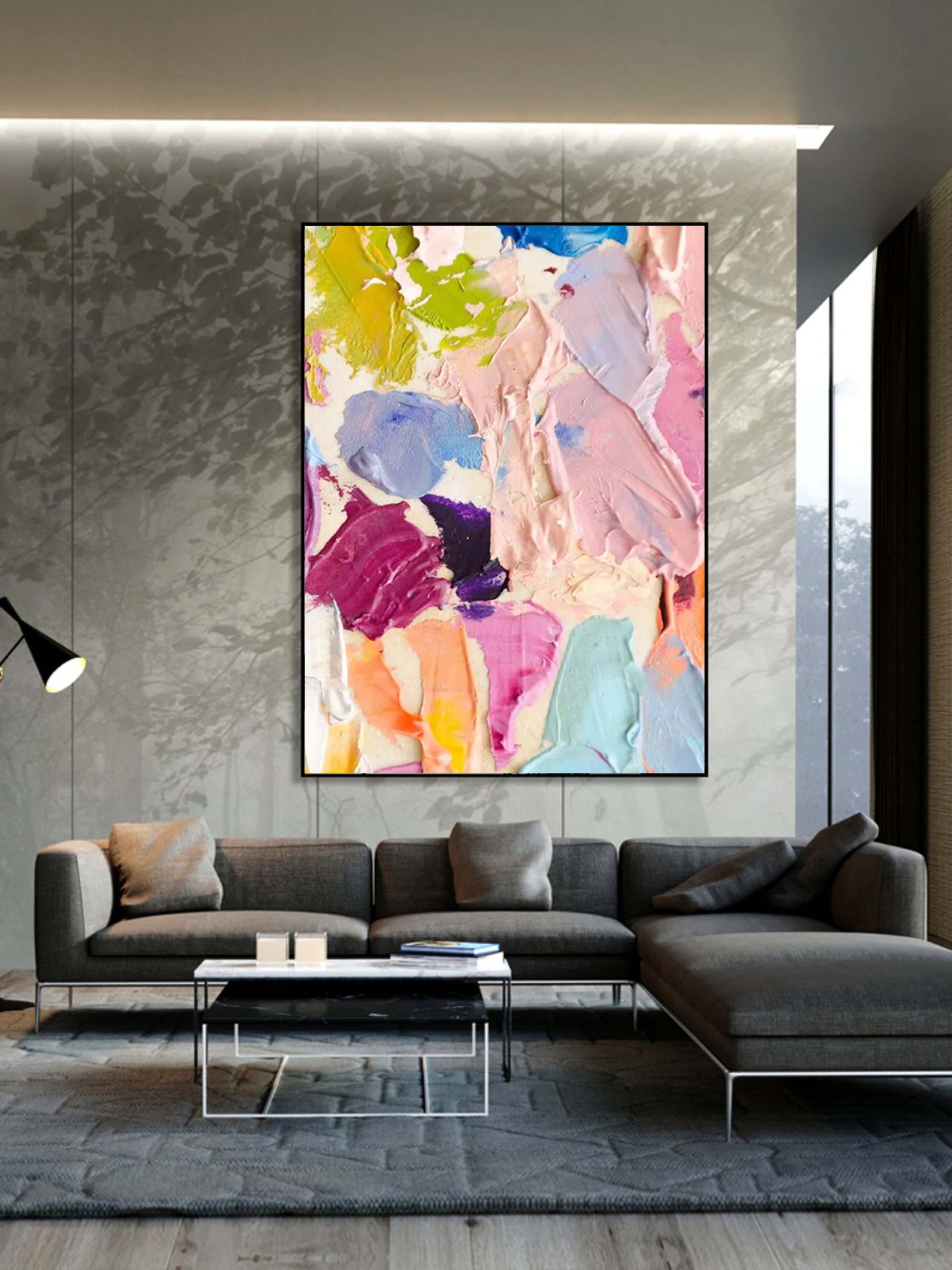 Pastel Dreamscape - Abstract Textured Canvas Art