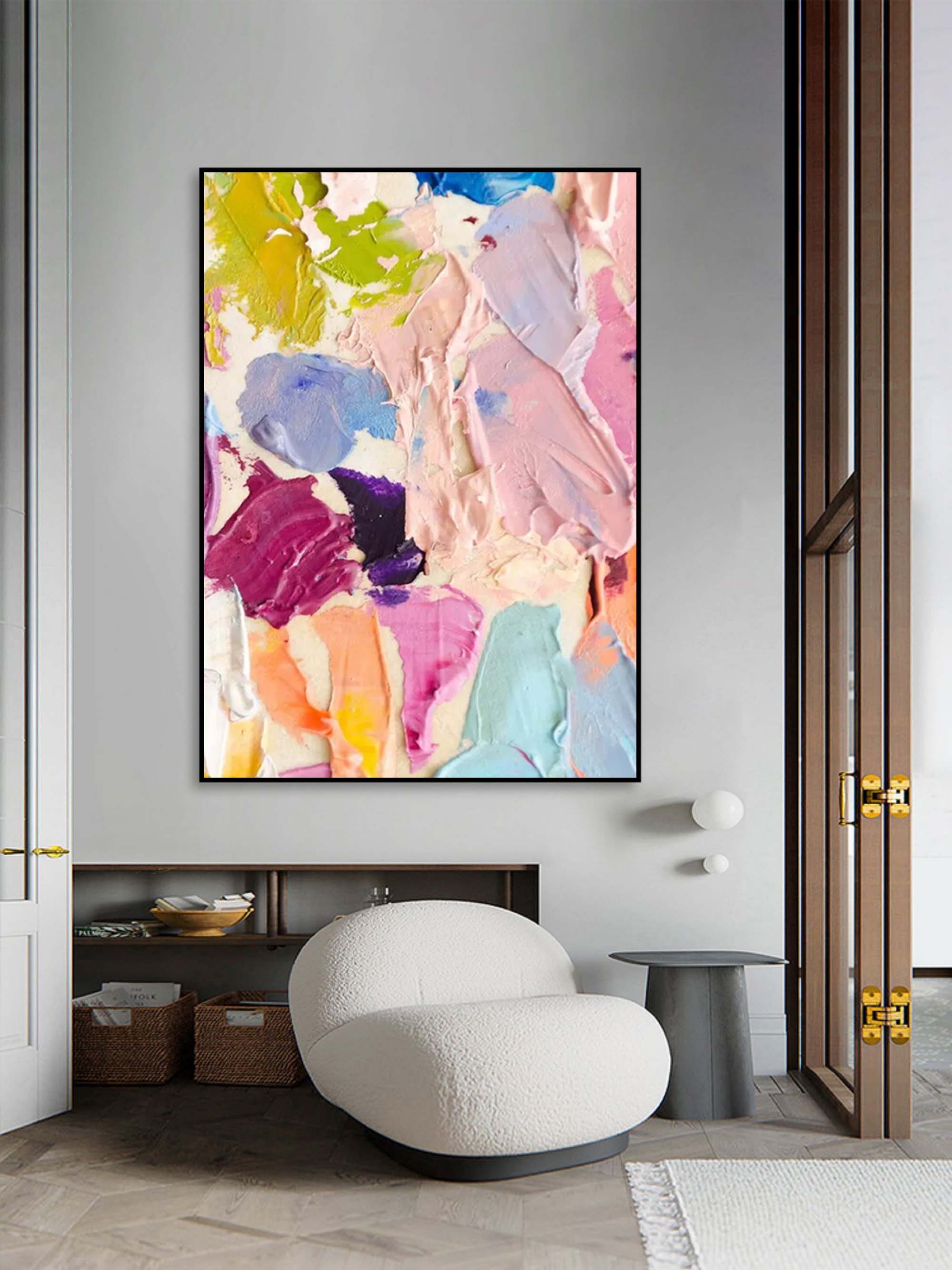Pastel Dreamscape - Abstract Textured Canvas Art