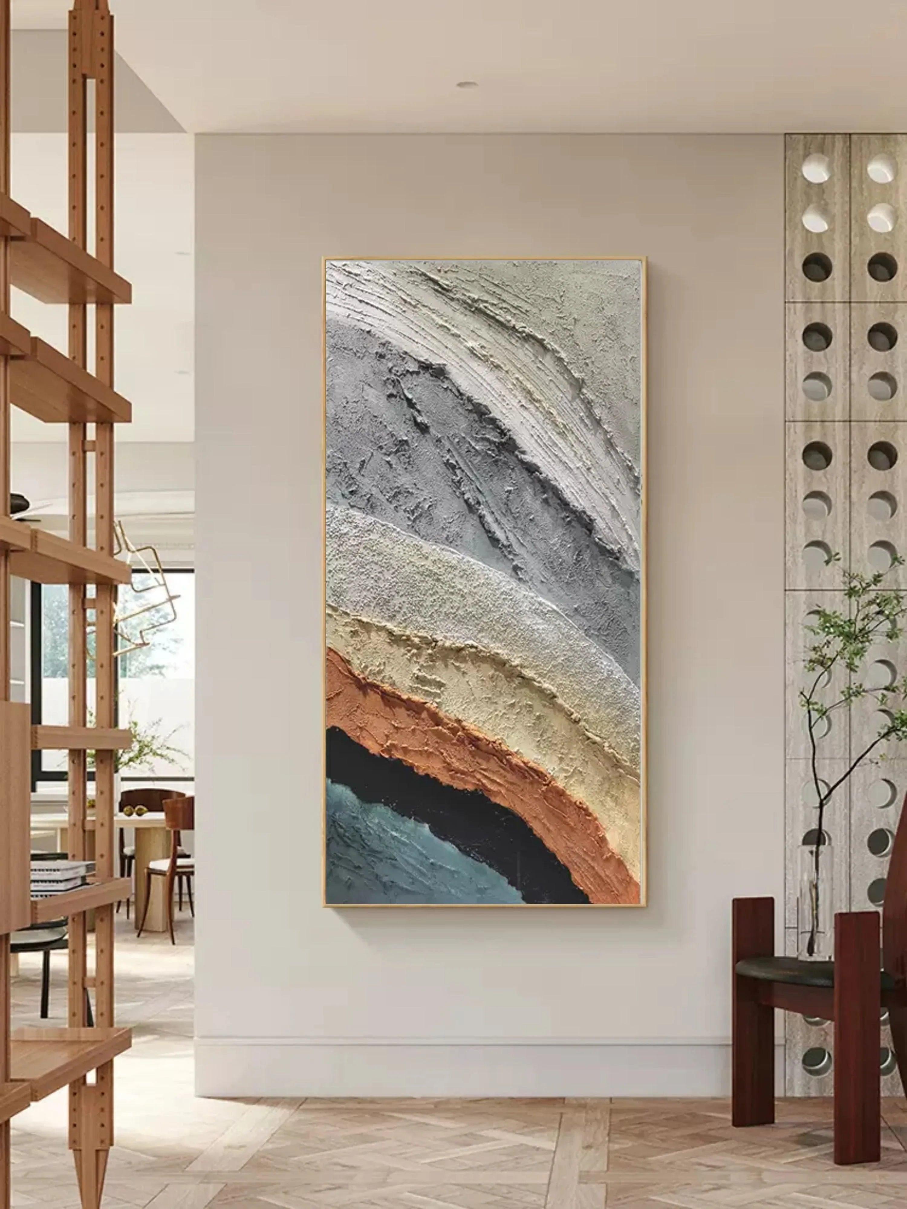 Layered Earth Textured Art-Modern Minimalist Layered Texture Abstract Wall Art - artextured