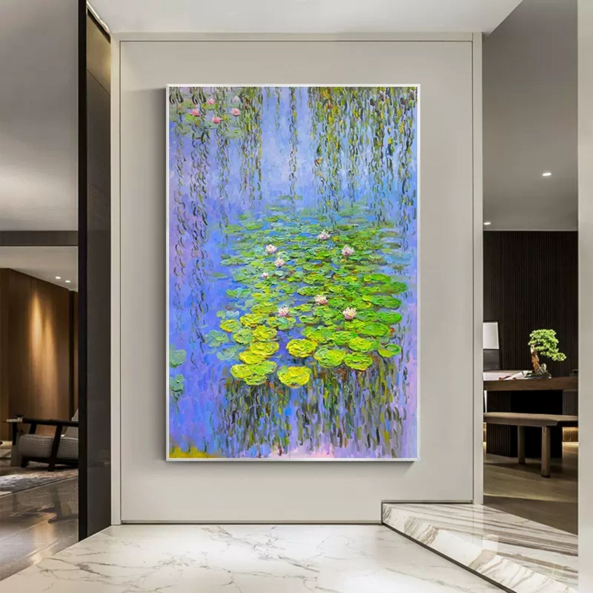 Willow Serenity: Water Lilies