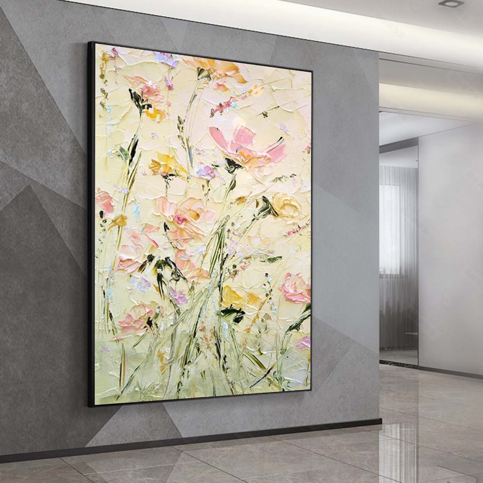 Spring Blossom - Textured Floral Canvas Art
