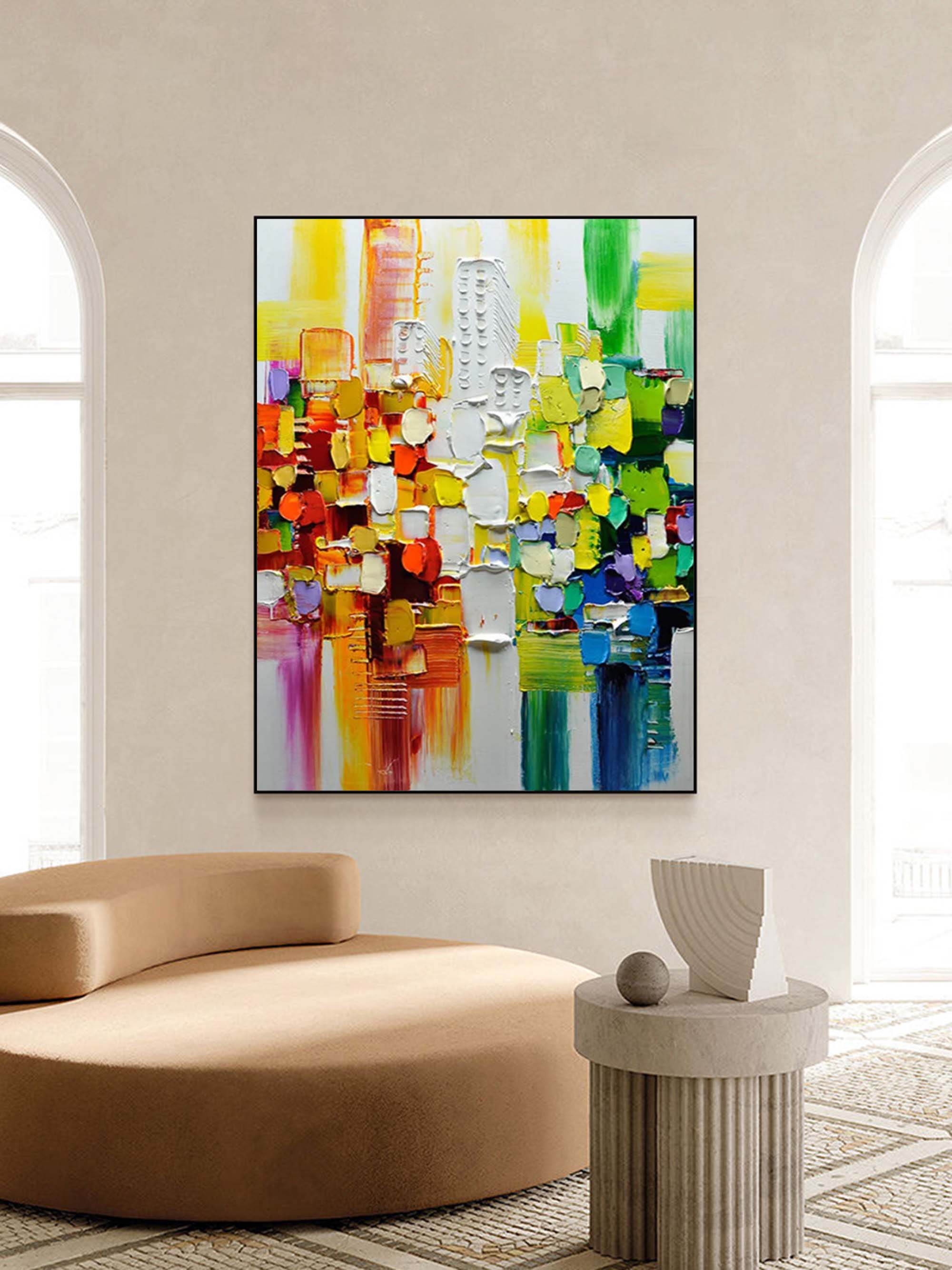 Color Symphony - Geometric Abstract Composition