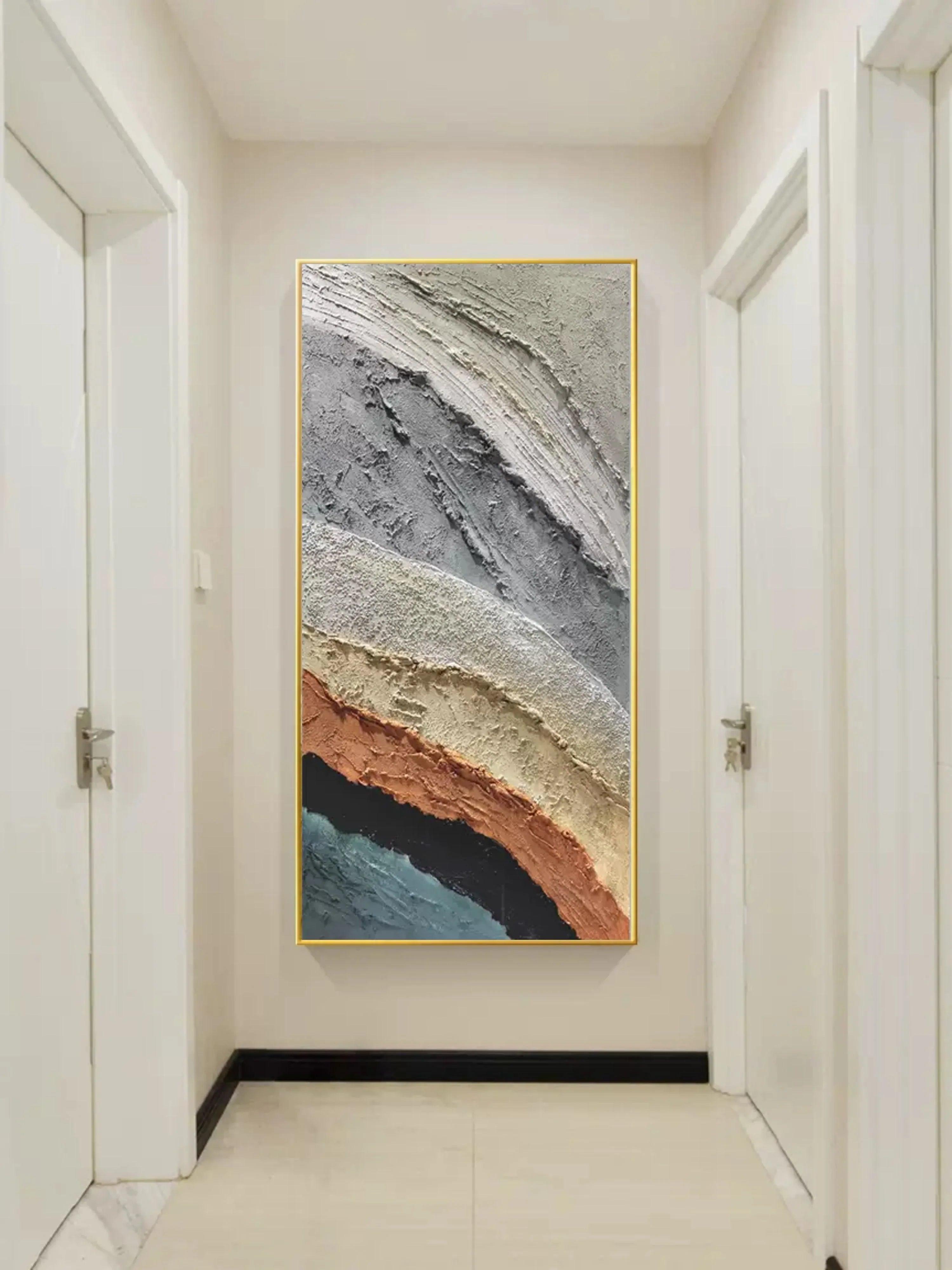 Layered Earth Textured Art-Modern Minimalist Layered Texture Abstract Wall Art - artextured