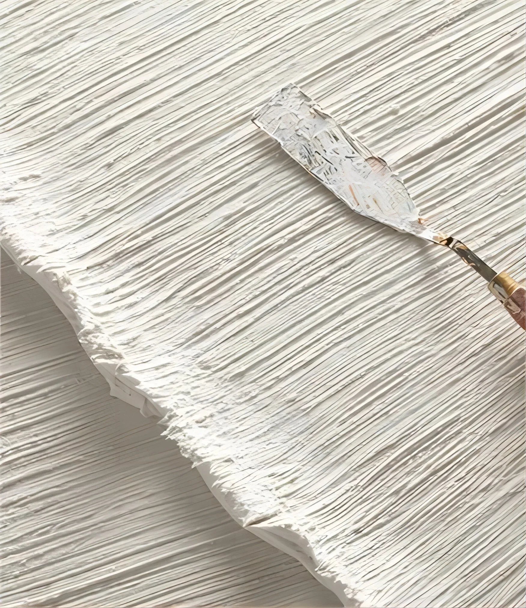 Minimalist Textured Layers-Minimalist Pure White Line Texture Wall Art - artextured