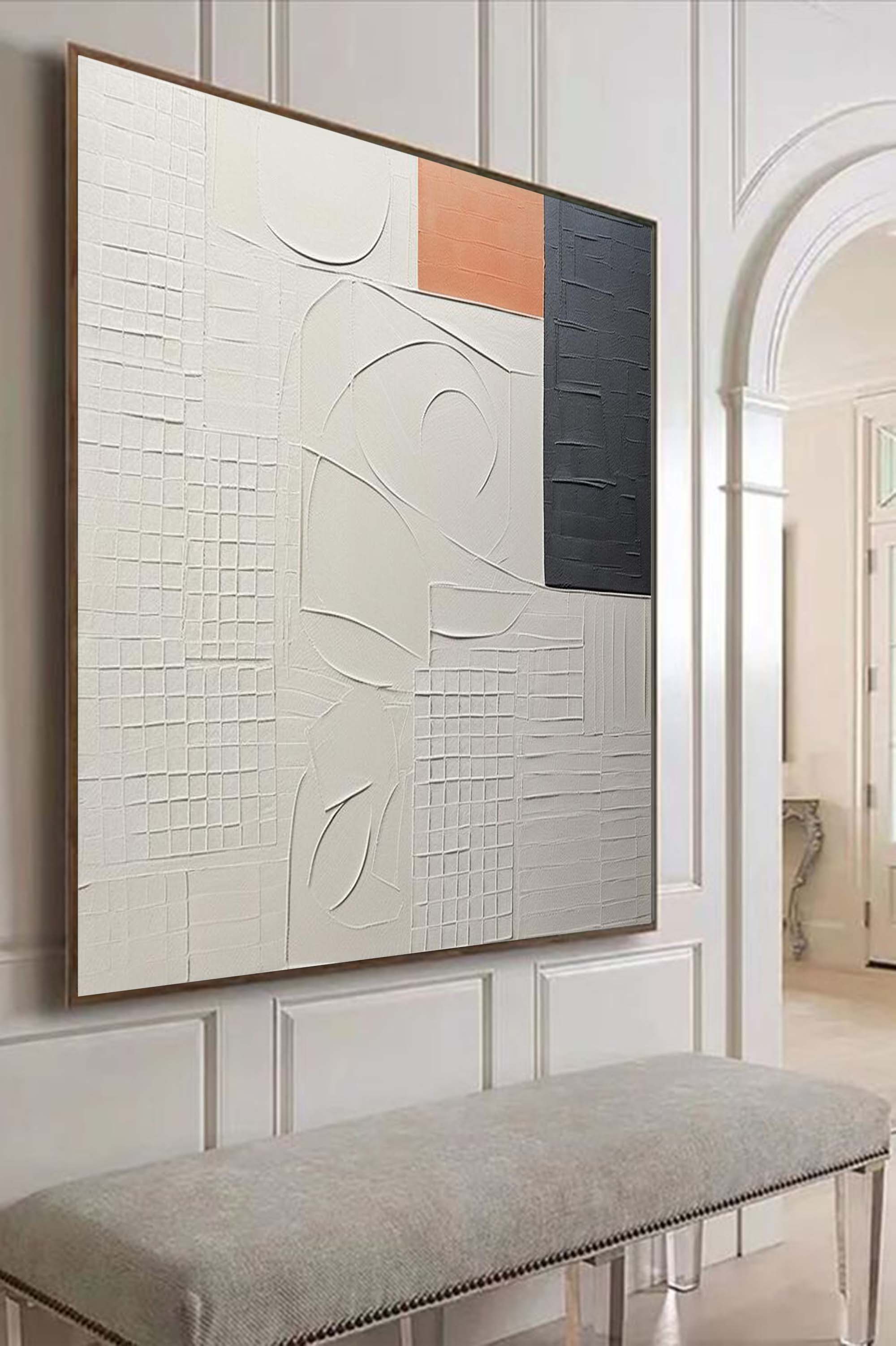 Geometric Harmony: Textured Abstract Art