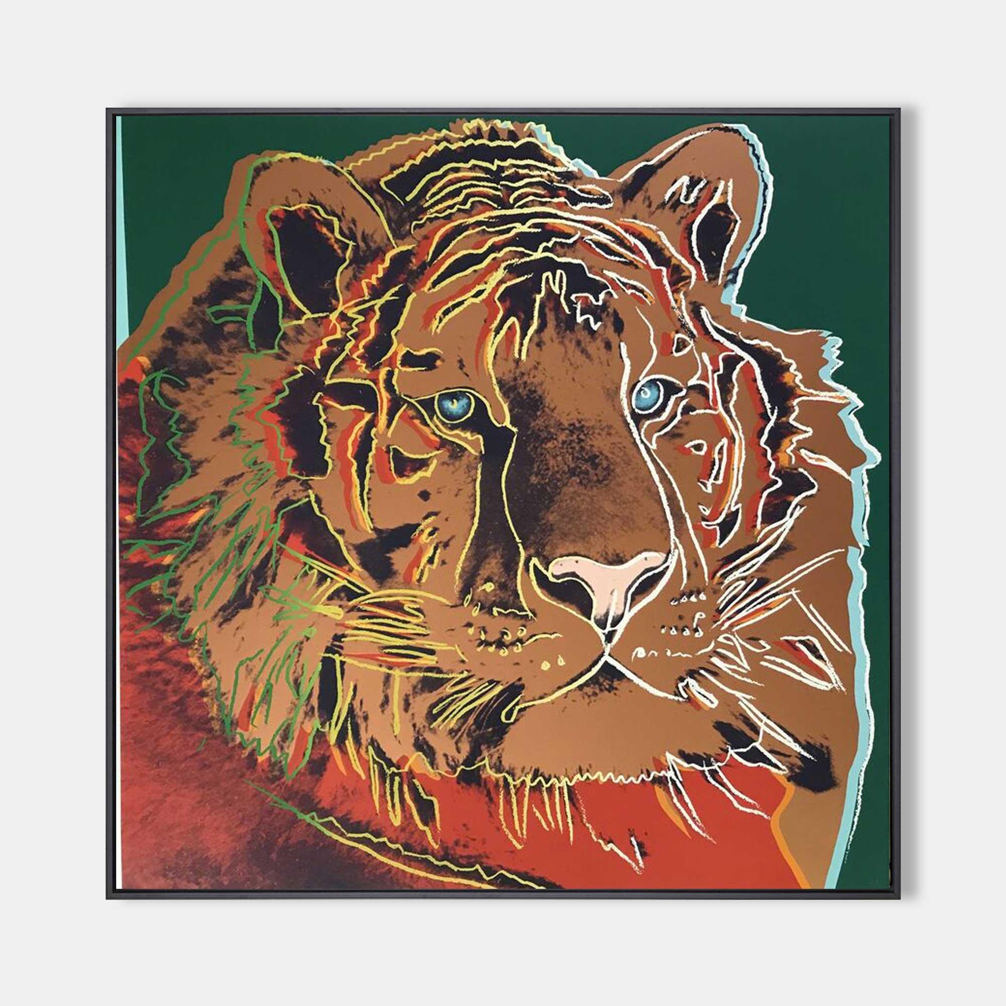 Majestic Tiger-Modern Personalized Tiger Pop Texture Abstract Wall Art - artextured