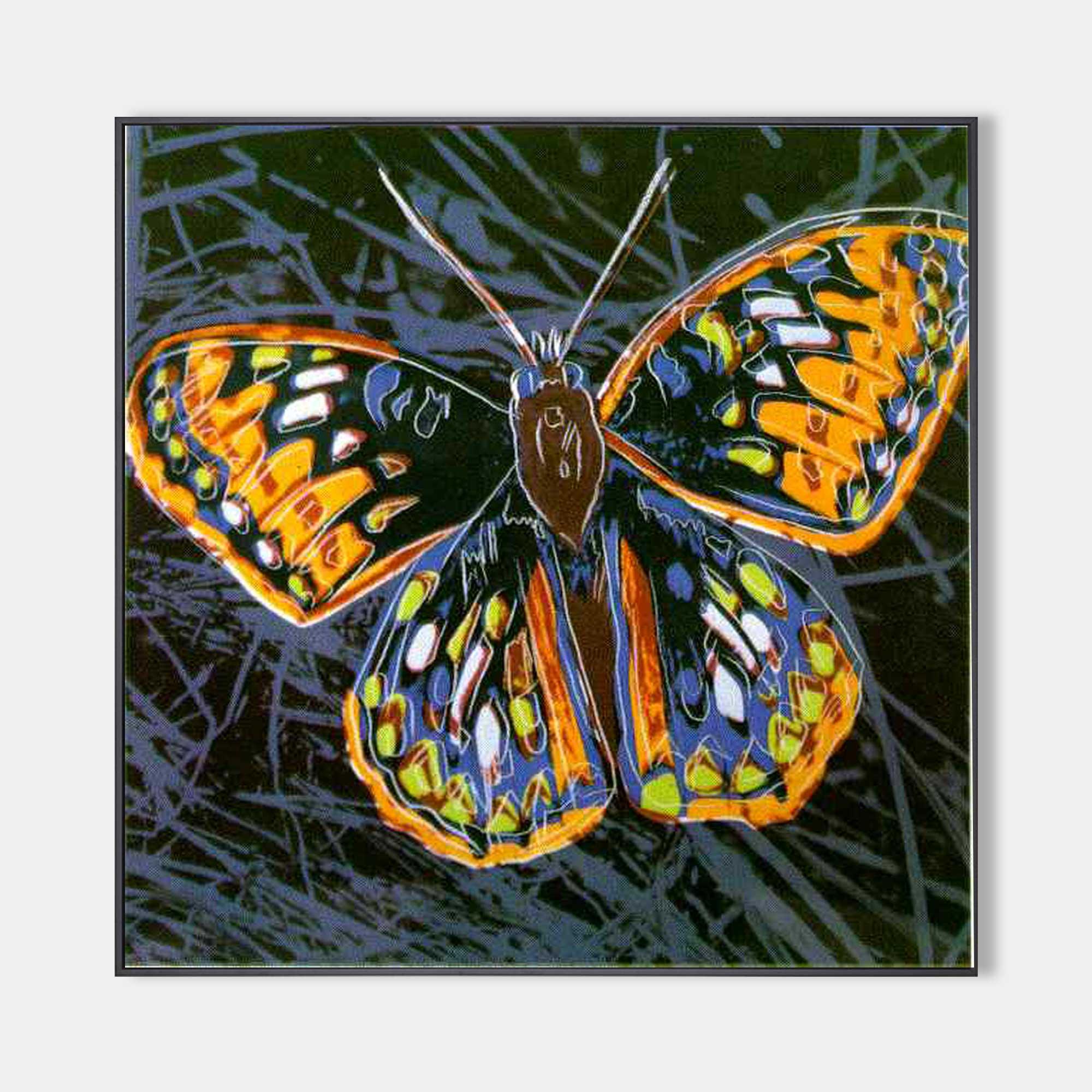 Vivid Flight-Hand drawn Butterfly Color Texture Abstract Wall Art - artextured