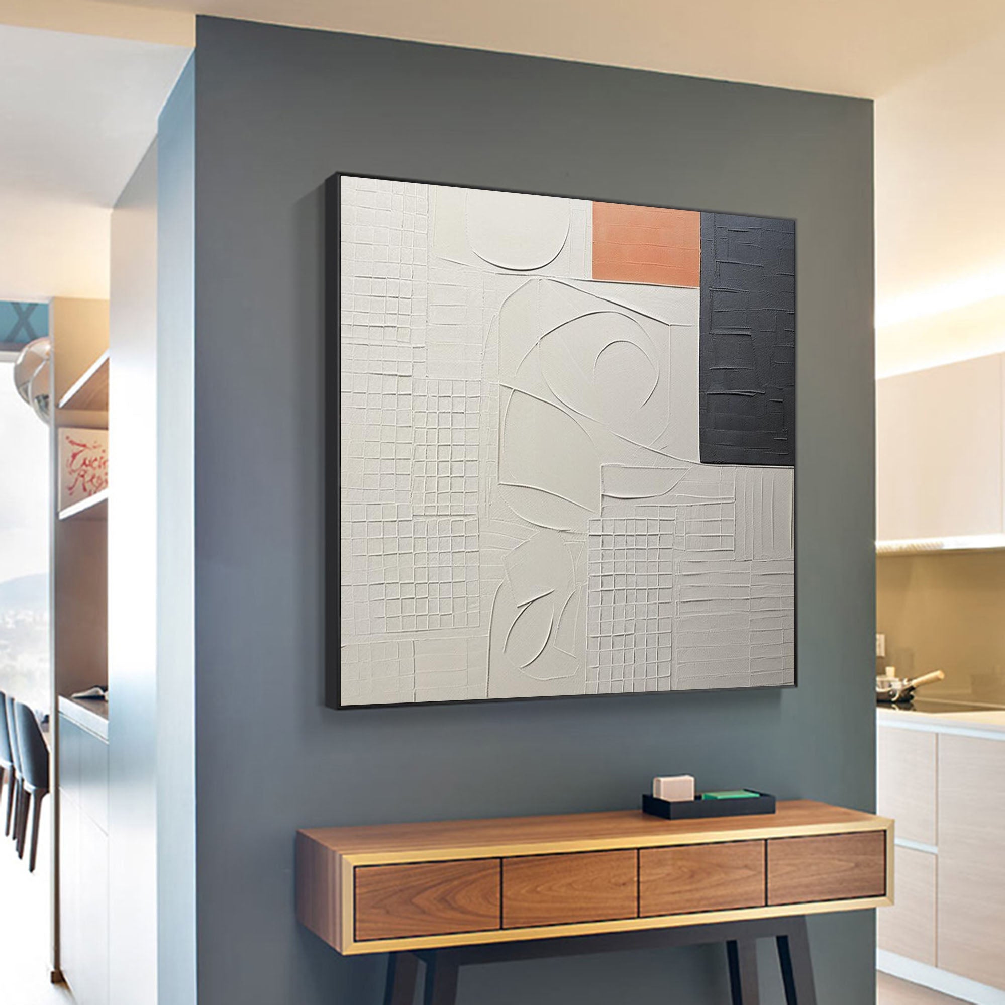Geometric Harmony: Textured Abstract Art