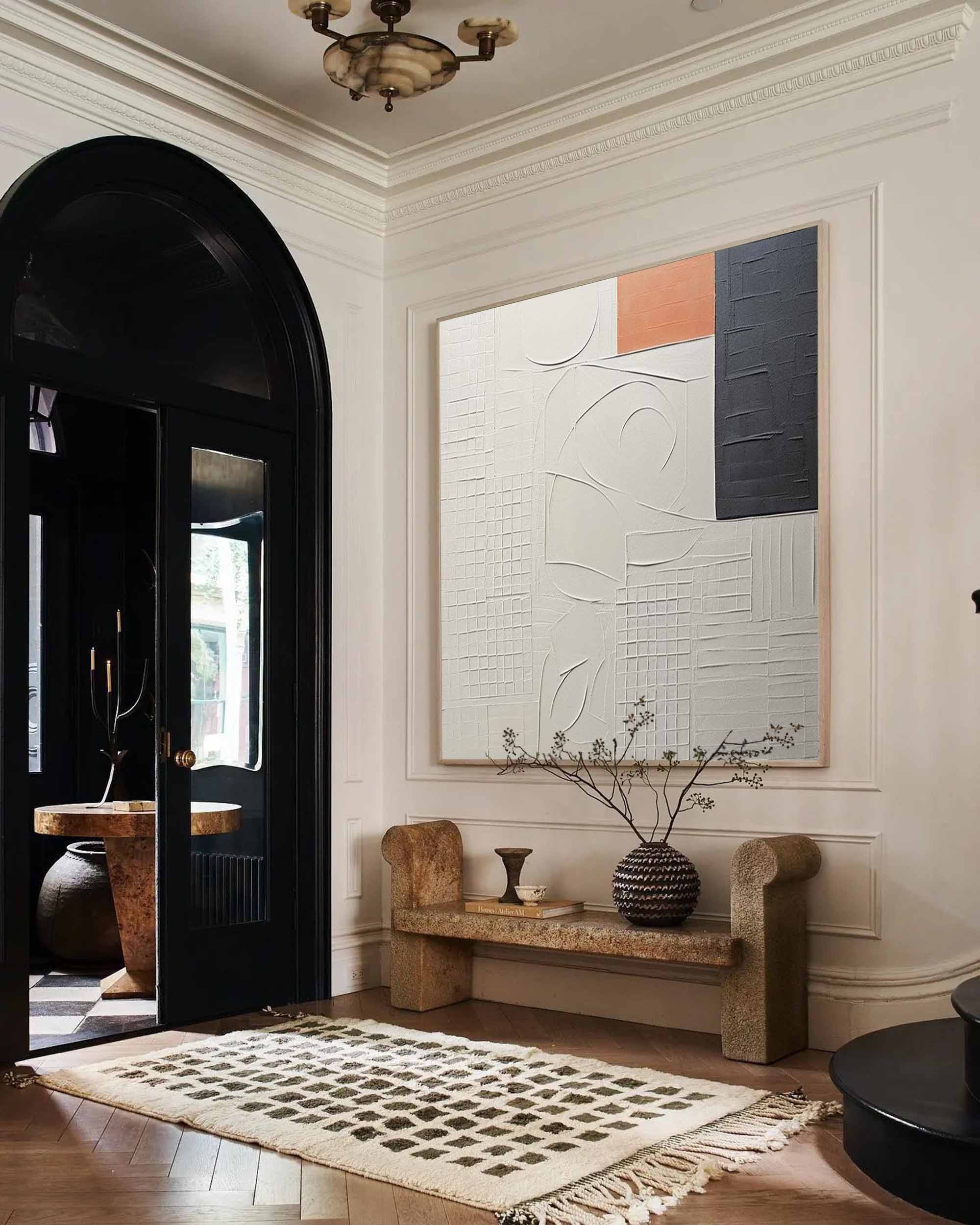 Geometric Harmony: Textured Abstract Art
