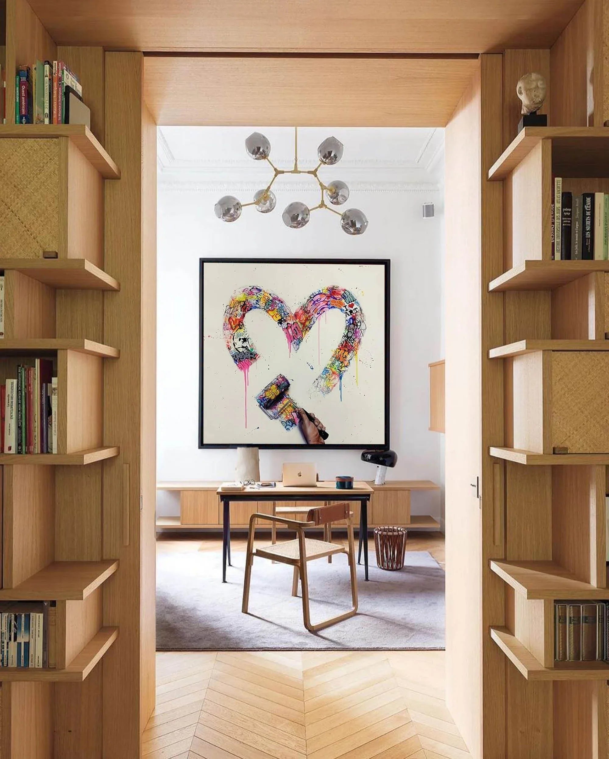 Graffiti Heart Expression-Personalized Graffiti Love Abstract Oil Painting Wall Art - artextured