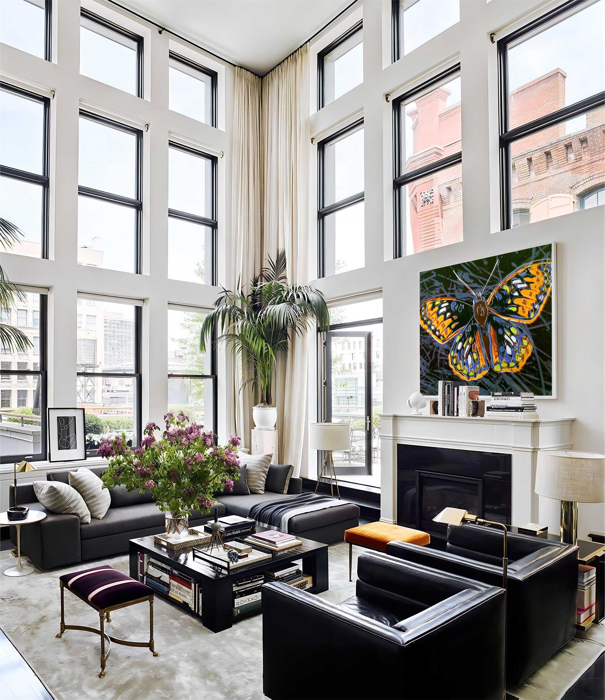 Vivid Flight-Hand drawn Butterfly Color Texture Abstract Wall Art