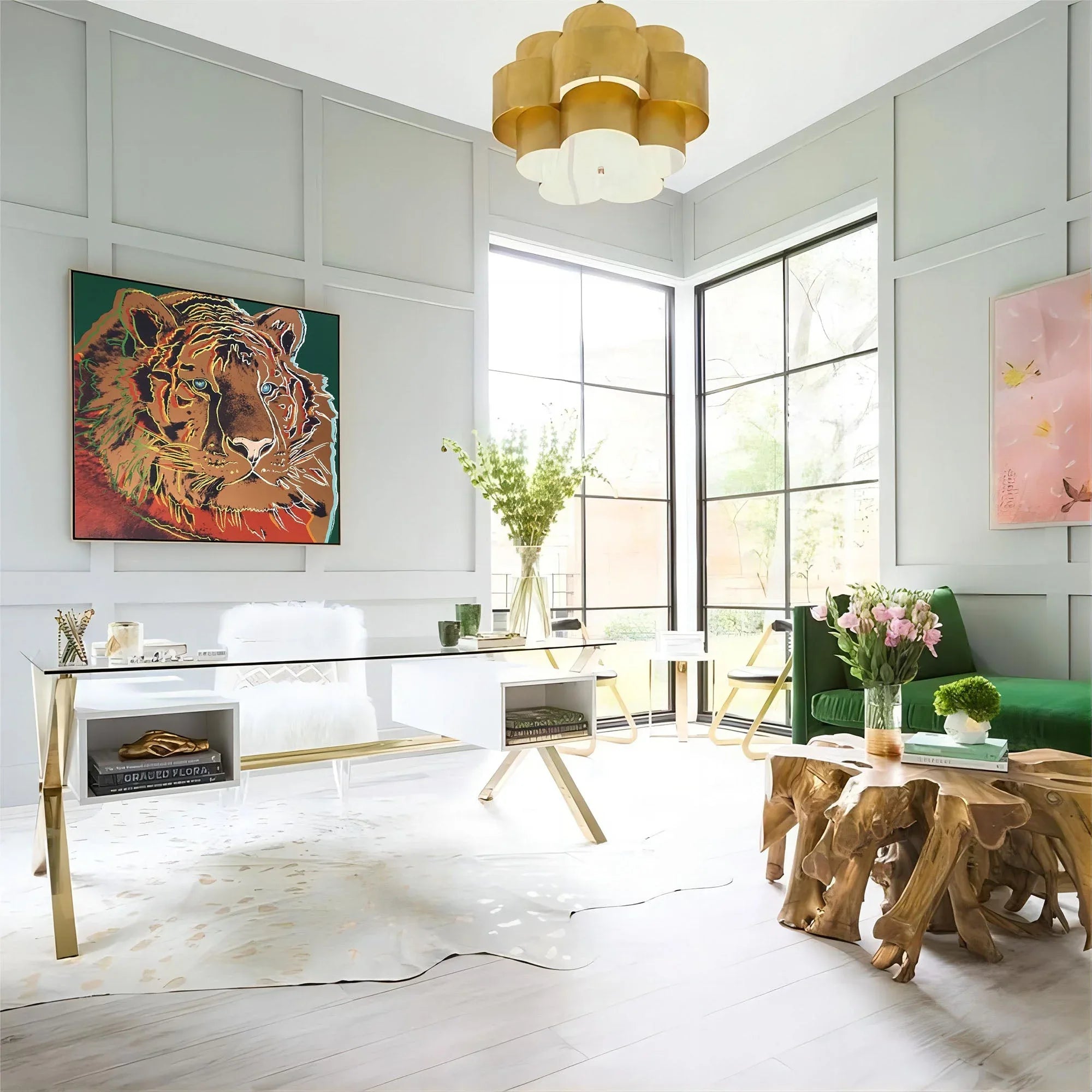 Majestic Tiger-Modern Personalized Tiger Pop Texture Abstract Wall Art - artextured