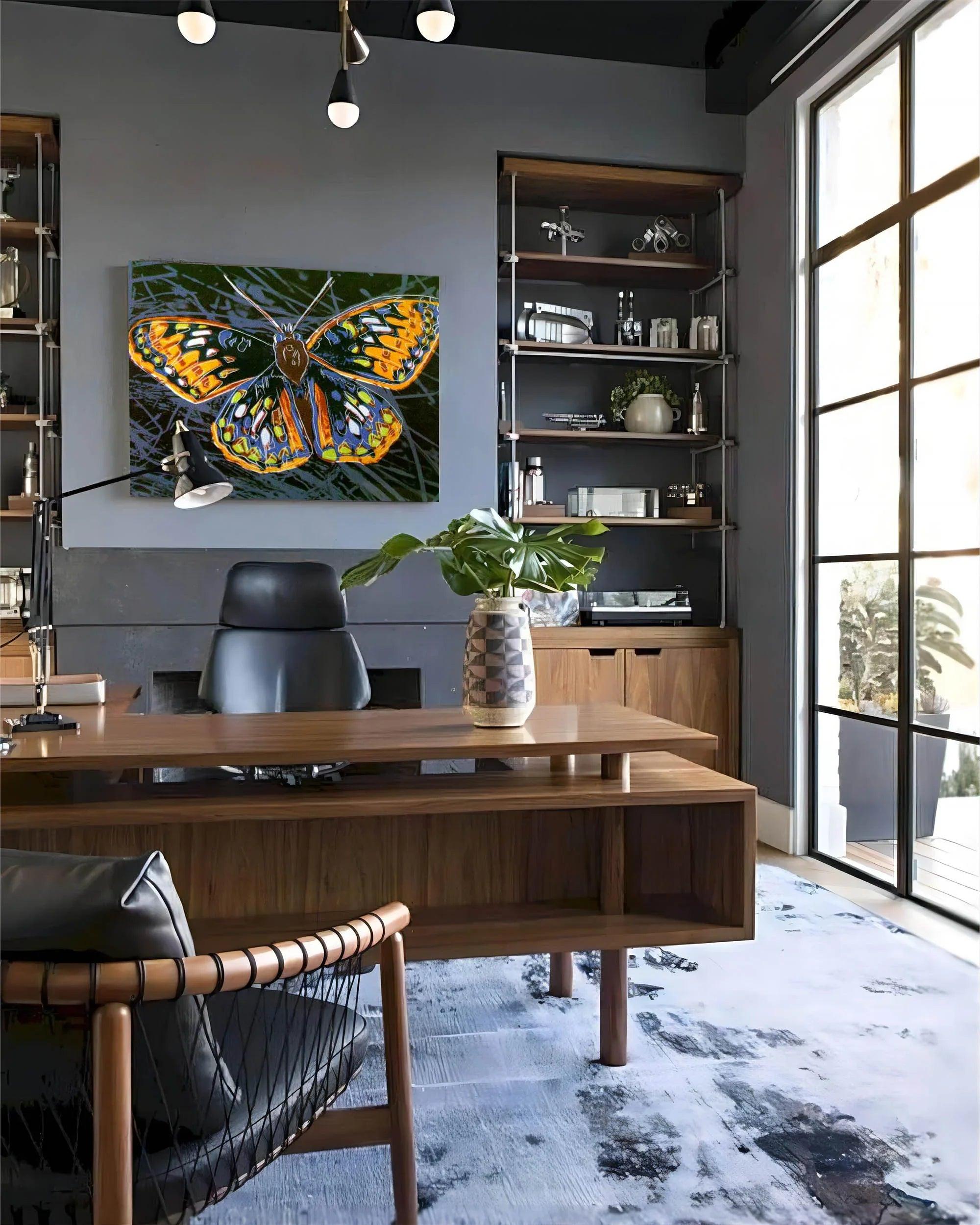 Vivid Flight-Hand drawn Butterfly Color Texture Abstract Wall Art - artextured