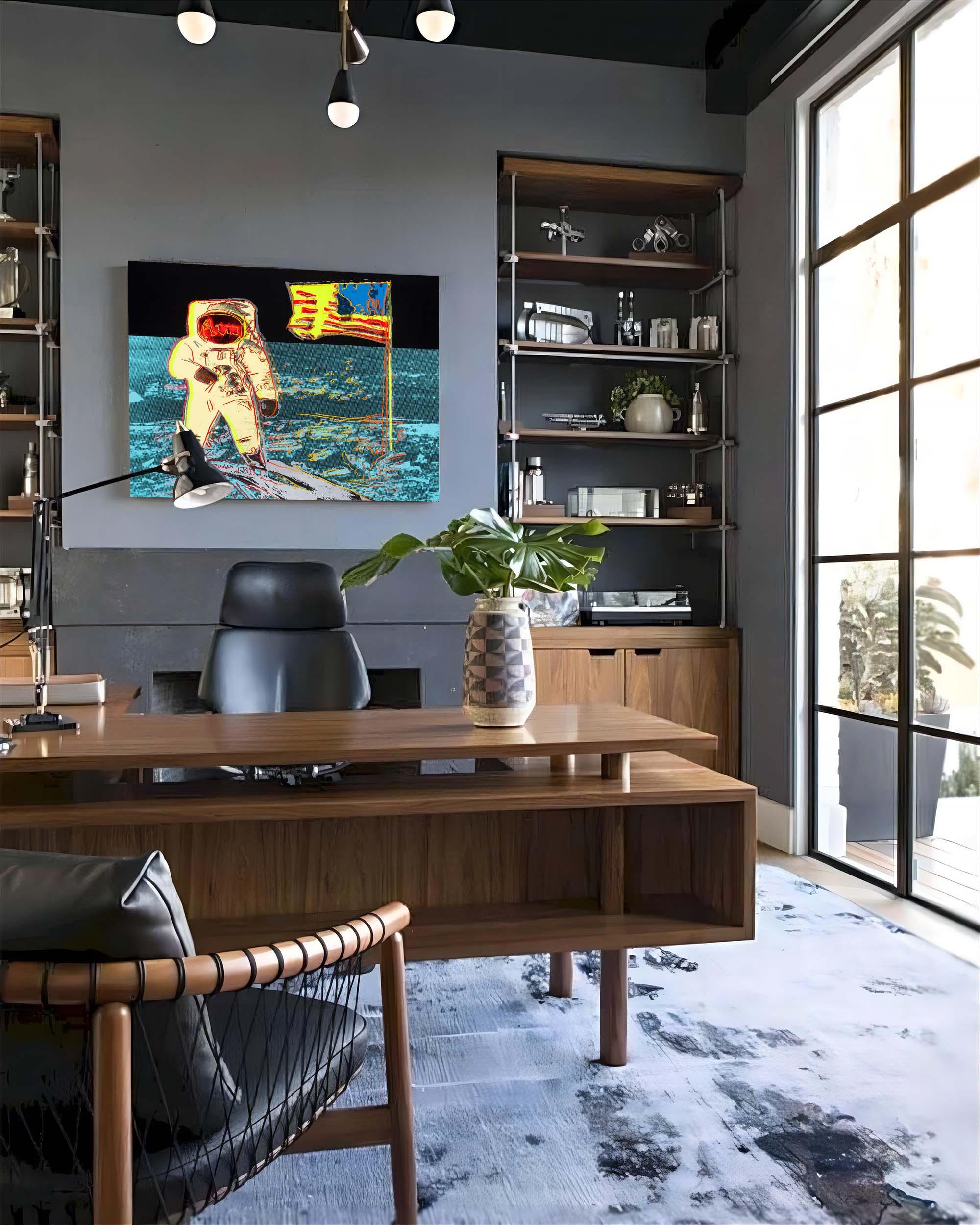 Cosmic Pioneer-High Contrast Astronaut Abstract Wall Art - artextured