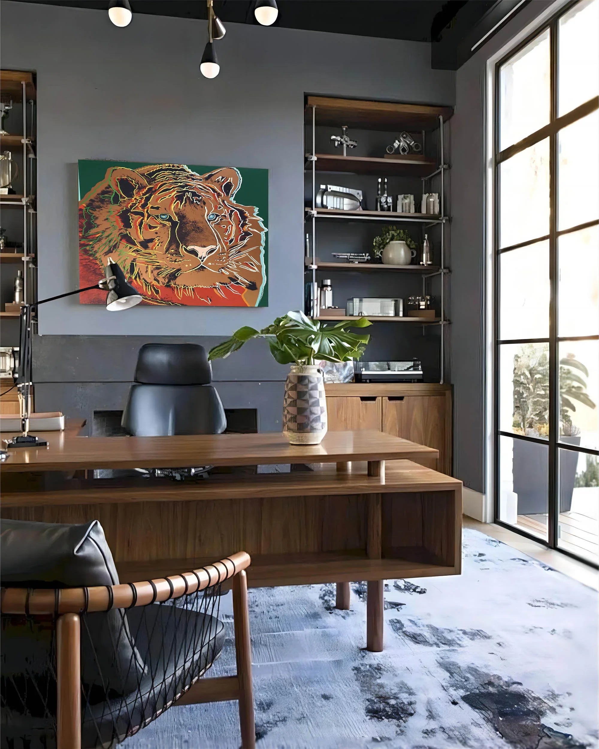 Majestic Tiger-Modern Personalized Tiger Pop Texture Abstract Wall Art - artextured