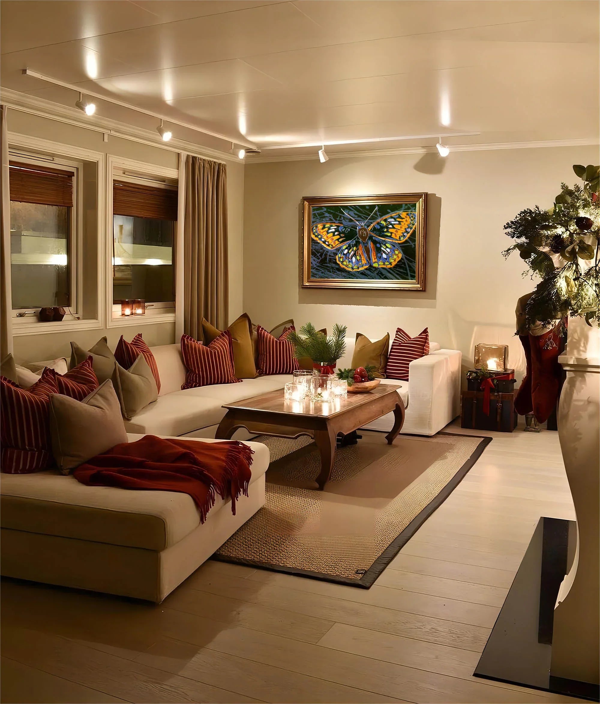 Vivid Flight-Hand drawn Butterfly Color Texture Abstract Wall Art - artextured