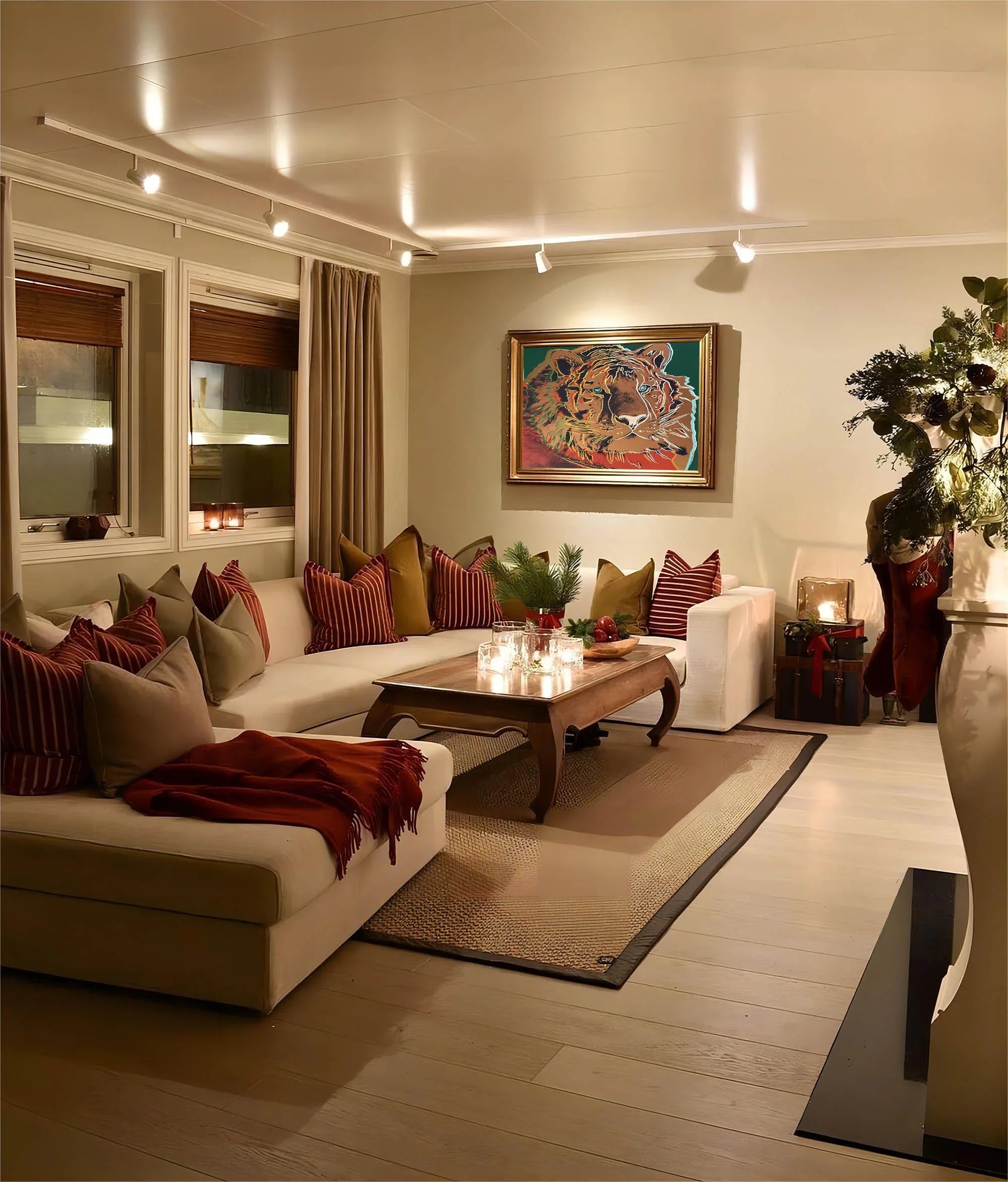 Majestic Tiger-Modern Personalized Tiger Pop Texture Abstract Wall Art - artextured