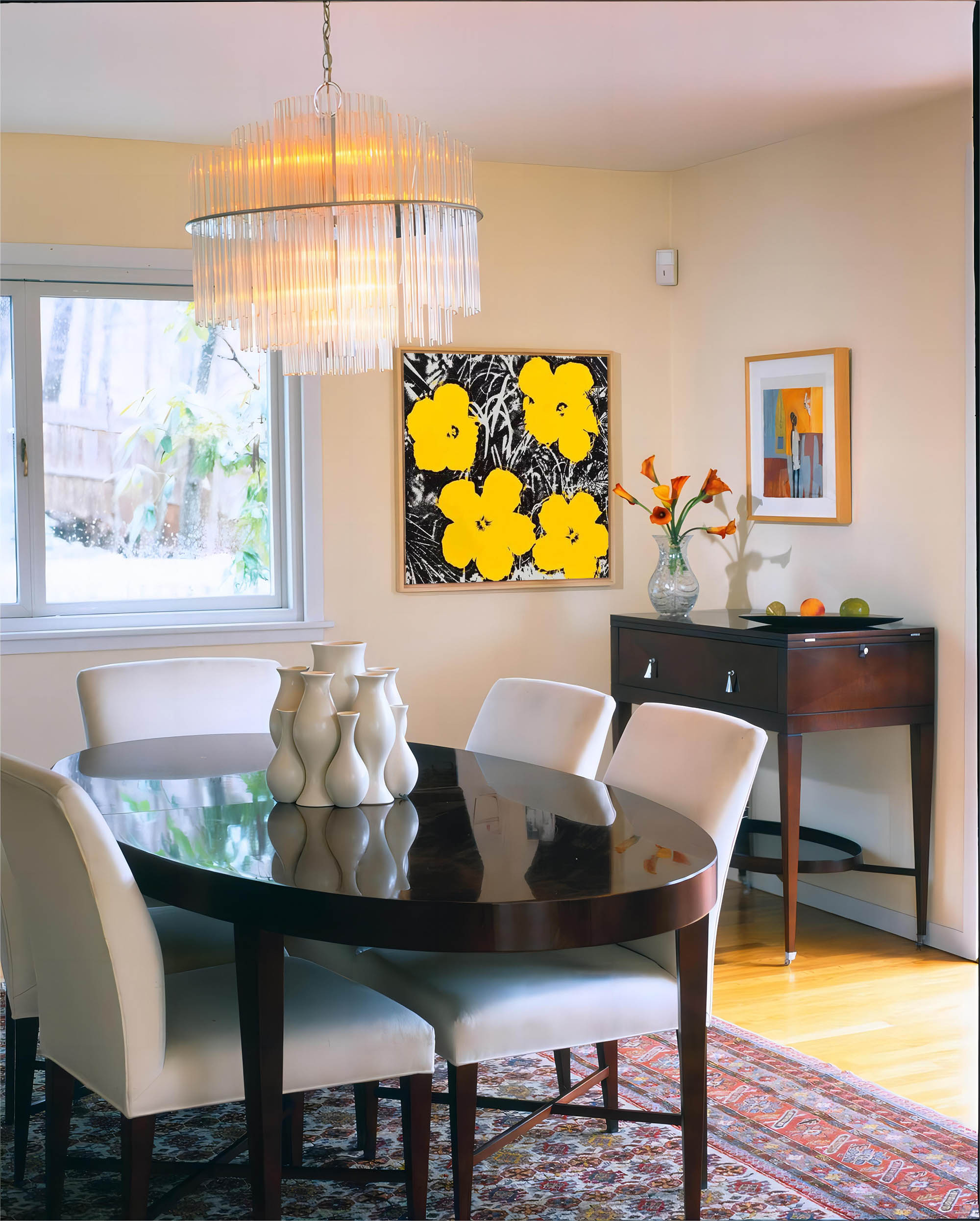 Golden Blooms: Abstract Floral Canvas Art