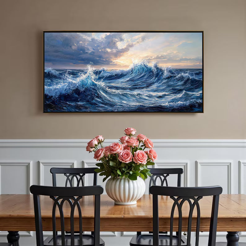 Ocean Oil Painting: Transform Your Space with Hand-Painted Textured Depth (June 2026)