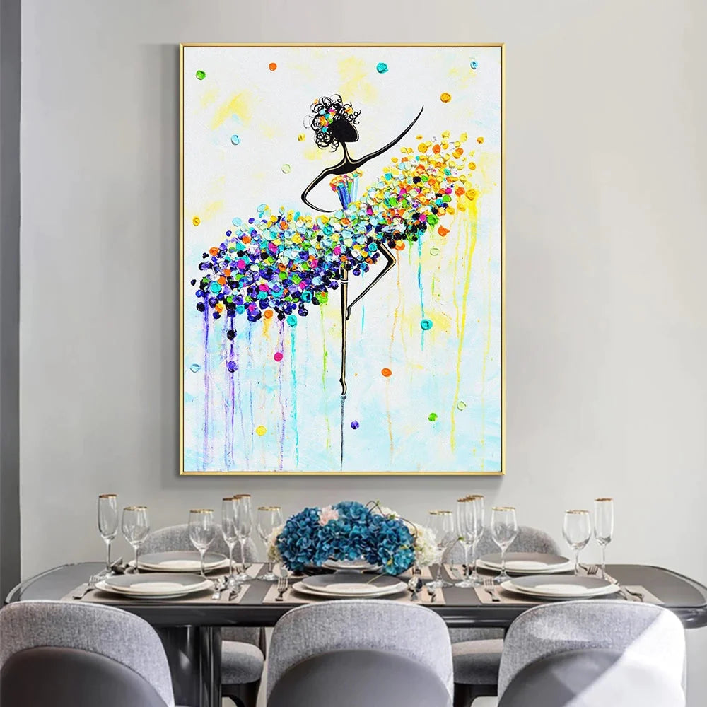 Enliven Your Dining Space with a Splash of Color: The Perfect Oil Painting for Your Home