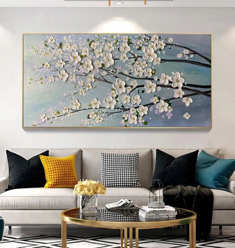 Blossom Harmony Textured Oil Painting#AB0519063
