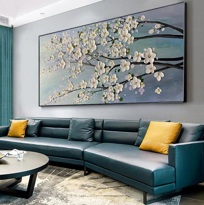 Blossom Harmony Textured Oil Painting#AB0519063