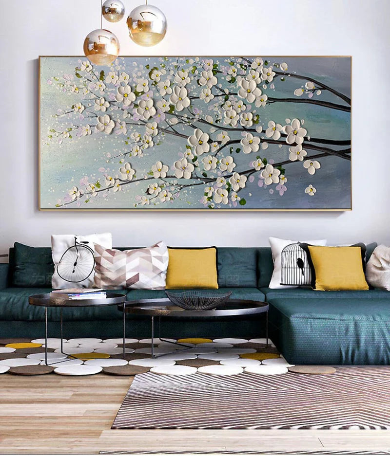 Blossom Harmony Textured Oil Painting#AB0519063