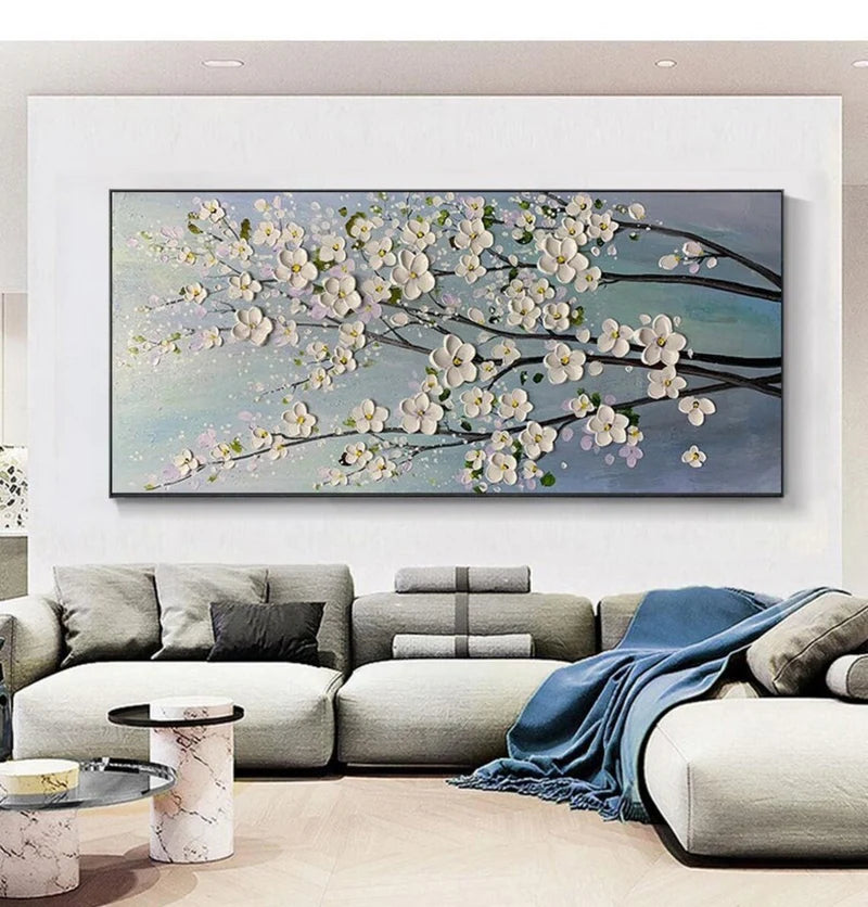Blossom Harmony Textured Oil Painting#AB0519063