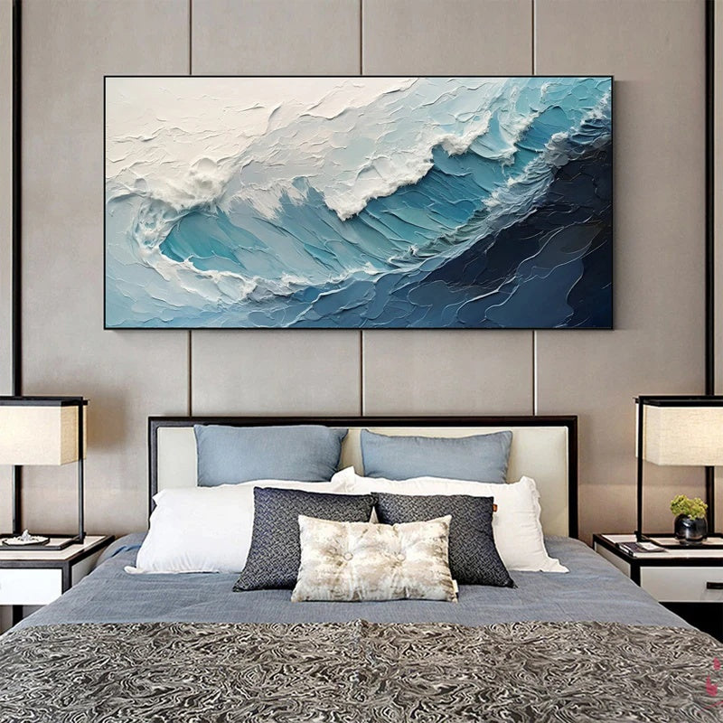 Large Textured Abstract Wall Art for Modern Interiors – Quiet Surge#AB14122